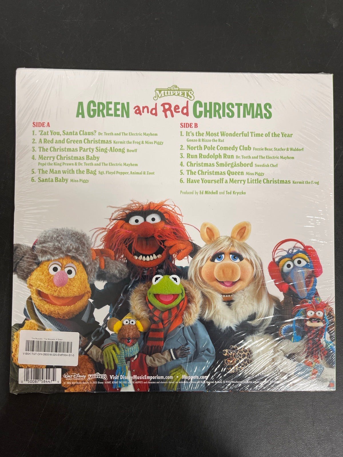 BACK - The Muppets - A Green and Red Christmas LE Red Vinyl USED NOT TESTED