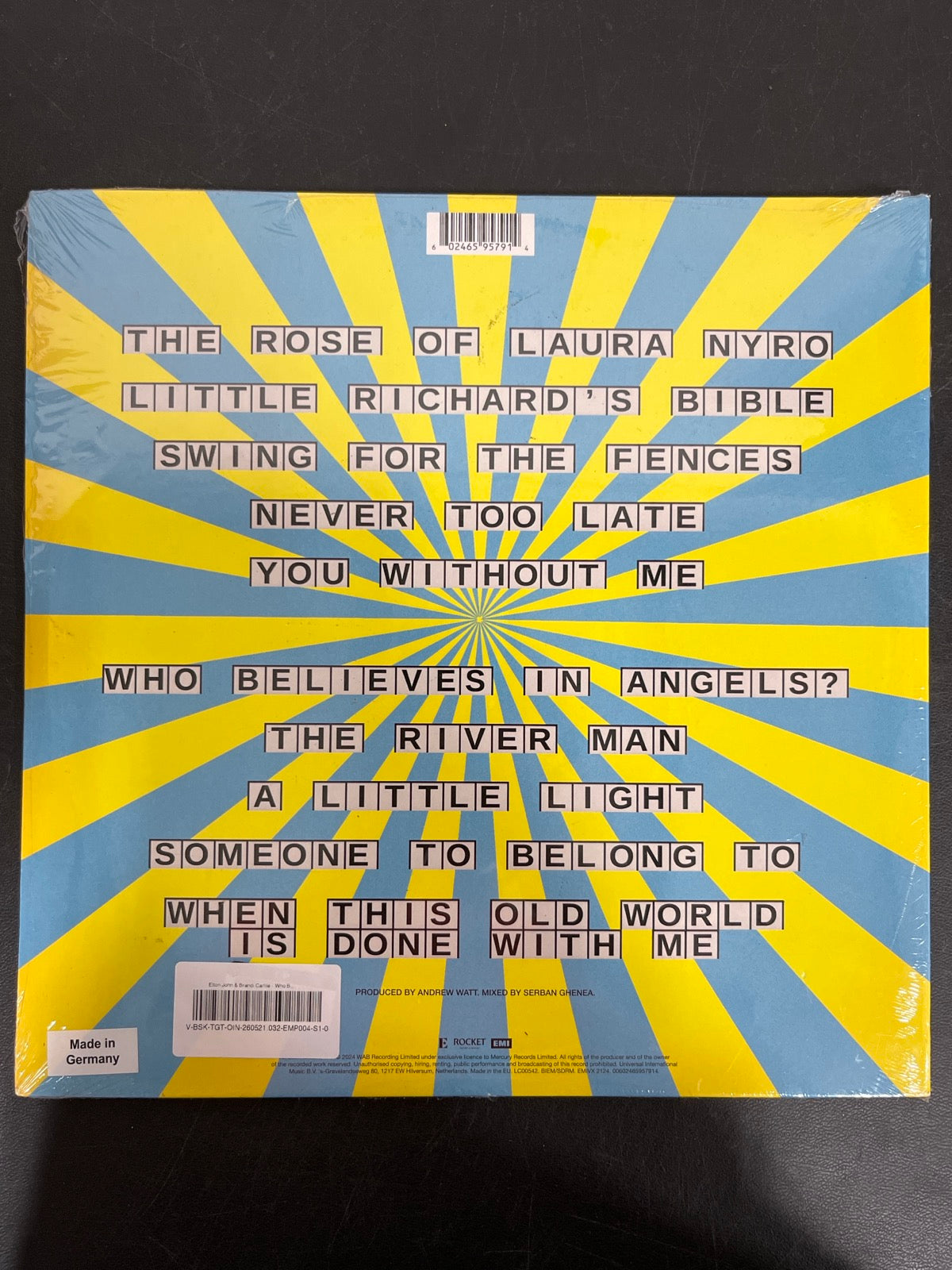 BACK - Elton John & Brandi Carlile - Who Believes ... LE Green Vinyl SEALED NOT TESTED
