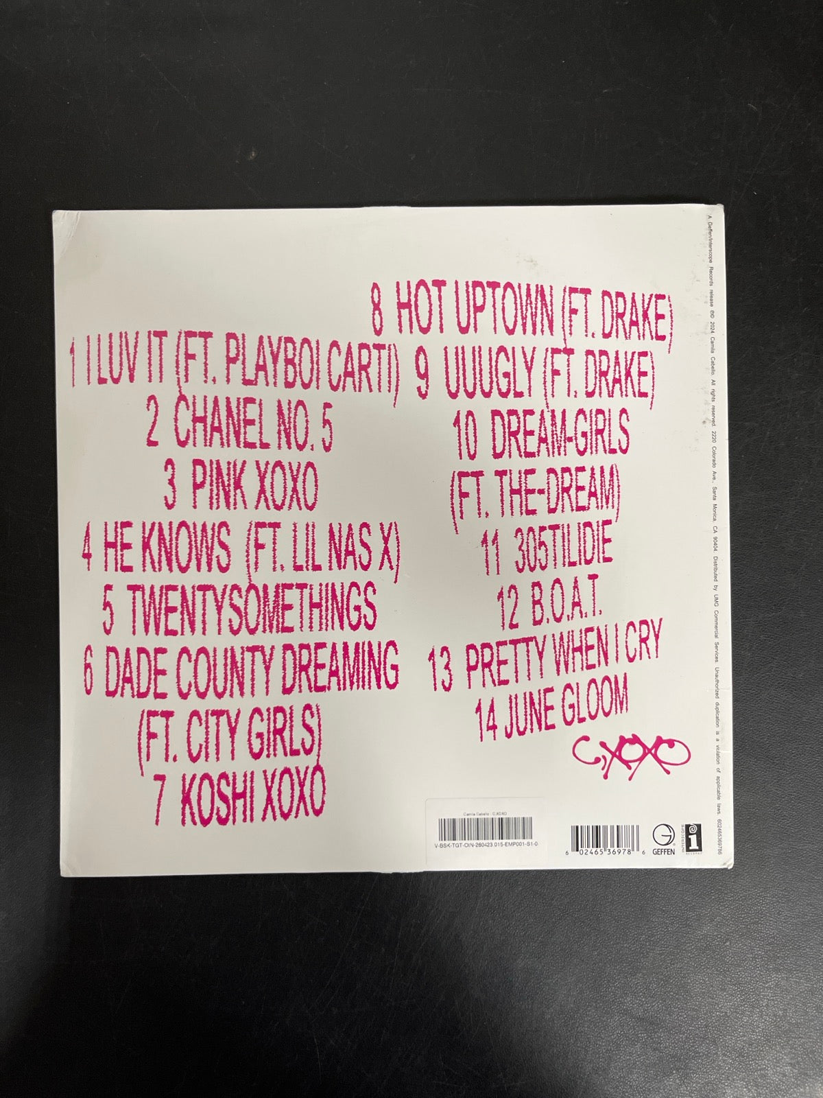 BACK - Camila Cabello - C,XOXO LE Silver Vinyl USED NOT TESTED