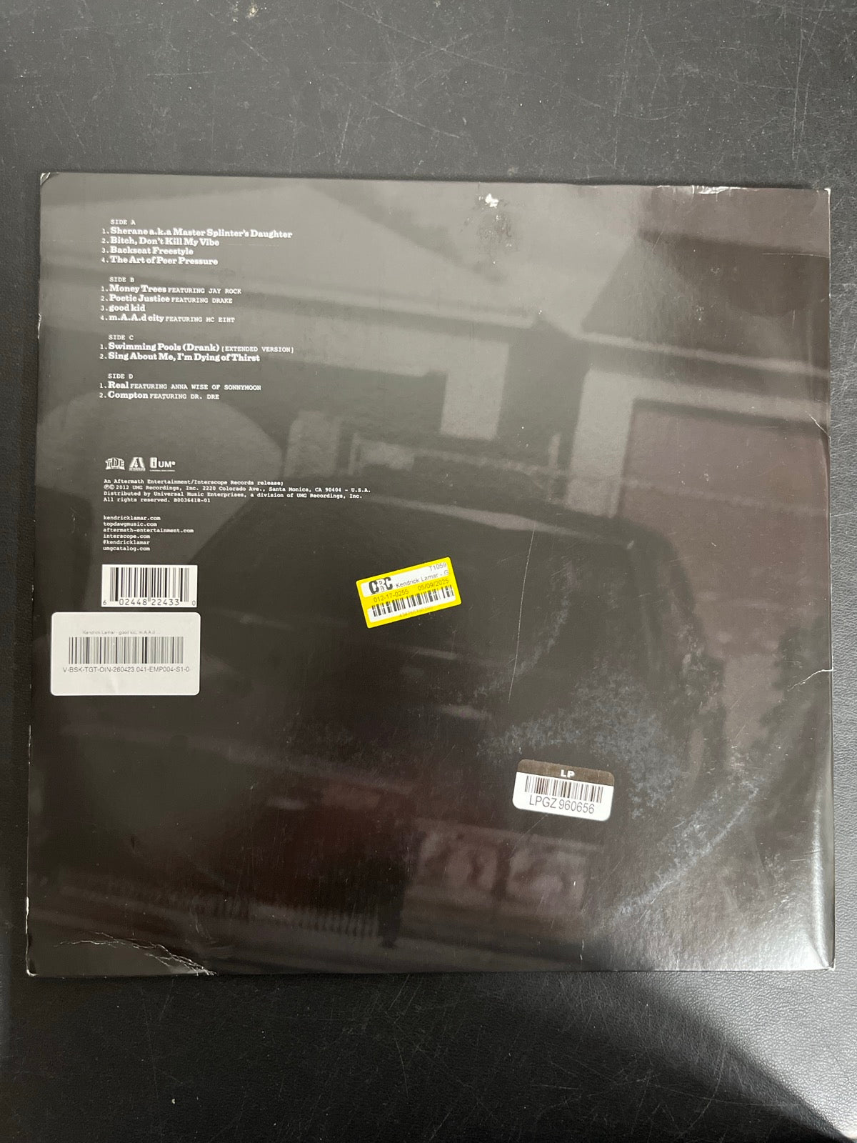 BACK - Kendrick Lamar - good kid, m.A.A.d city LE Red Vinyl USED NOT TESTED