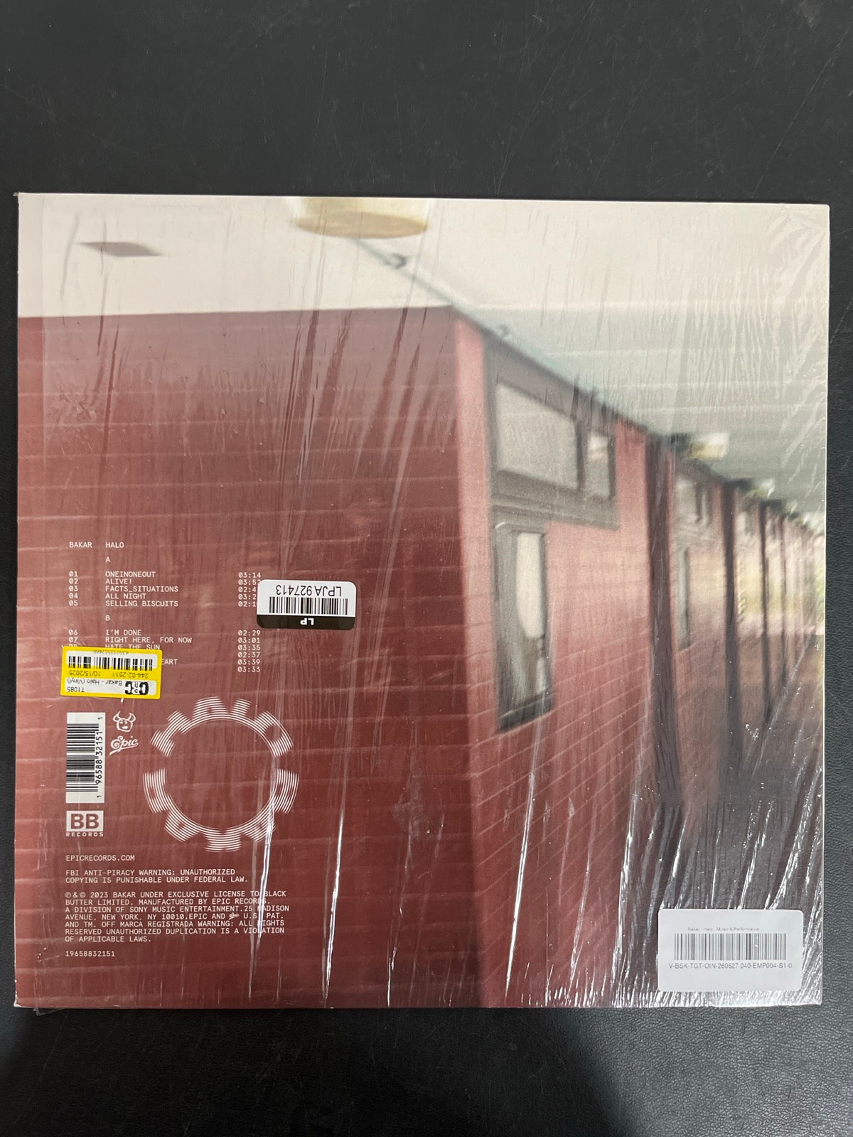 BACK - Bakar - Halo LE Clear Vinyl USED NOT TESTED