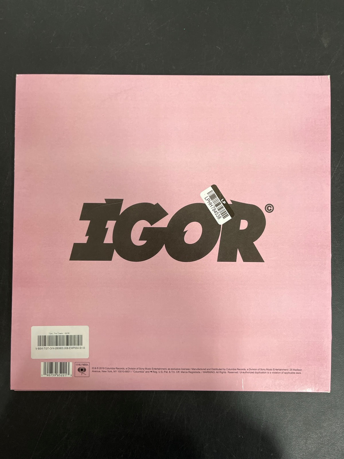 BACK - Tyler, The Creator - IGOR Black Vinyl USED NOT TESTED