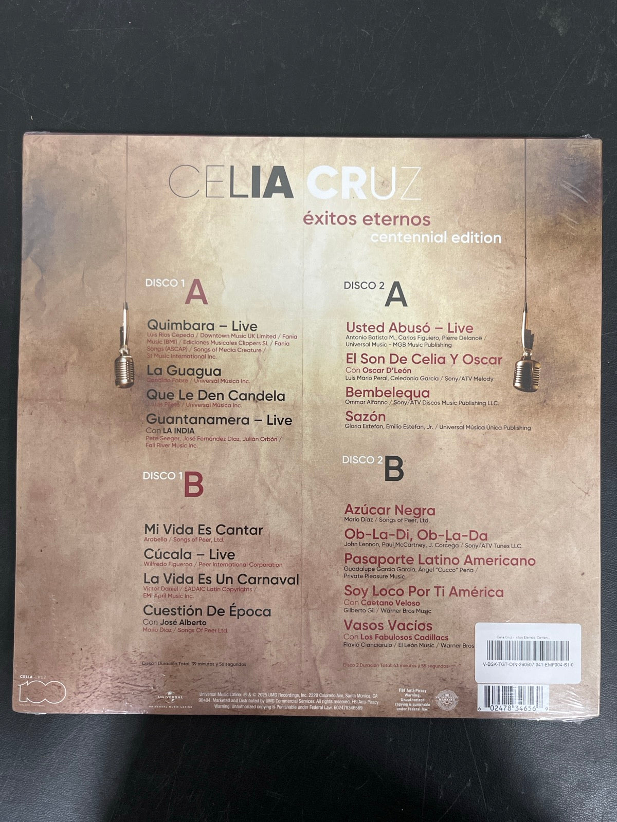 BACK - Celia Cruz - Éxitos Eternos ... LE Cherry Marble Vinyl SEALED NOT TESTED