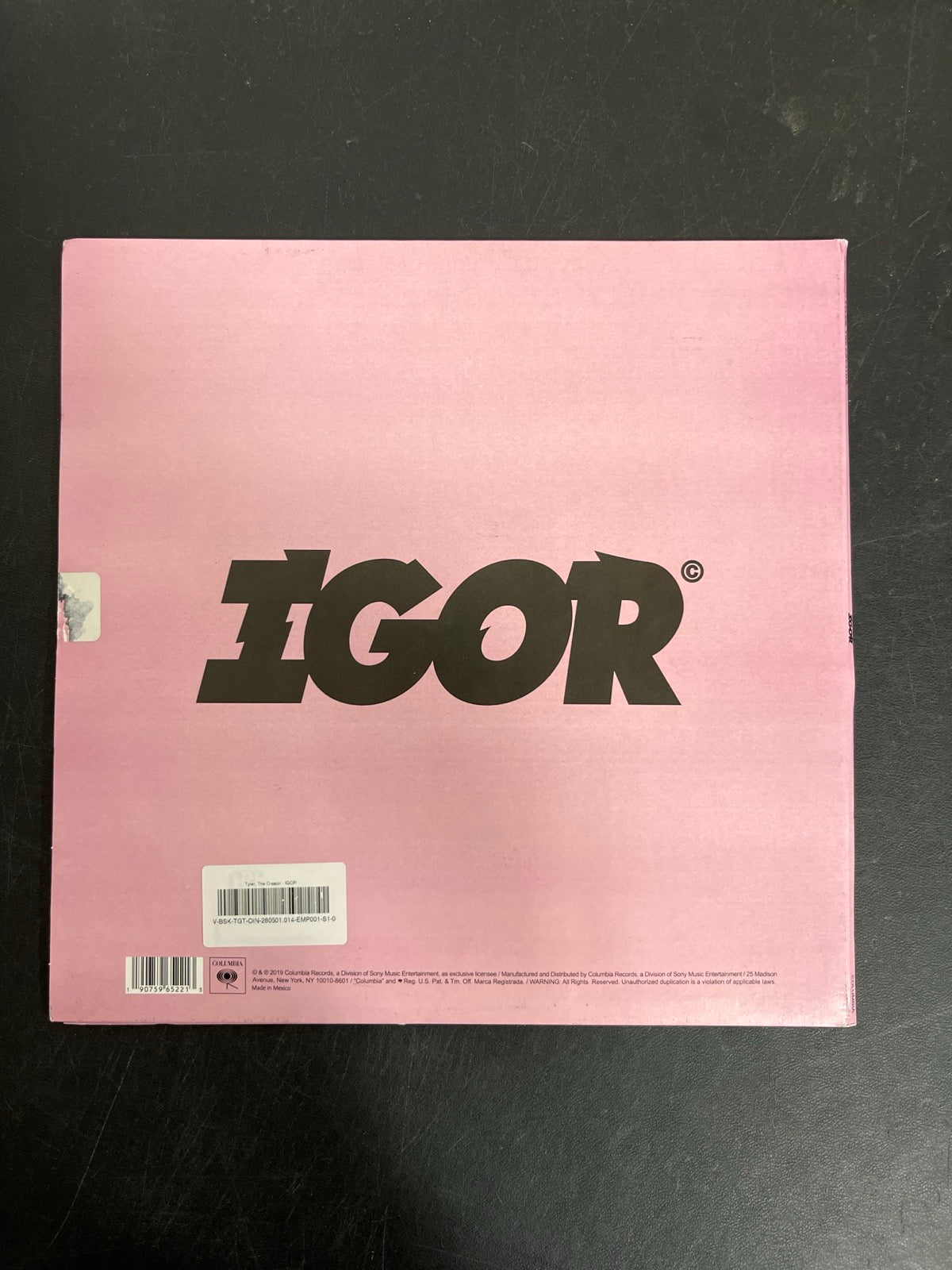 BACK - Tyler, The Creator - IGOR Black Vinyl USED NOT TESTED