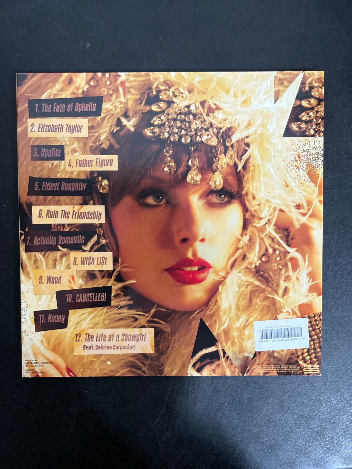 BACK - Taylor Swift - The Life of a ... LE 180gm Pink Yellow Vinyl USED NOT TESTED