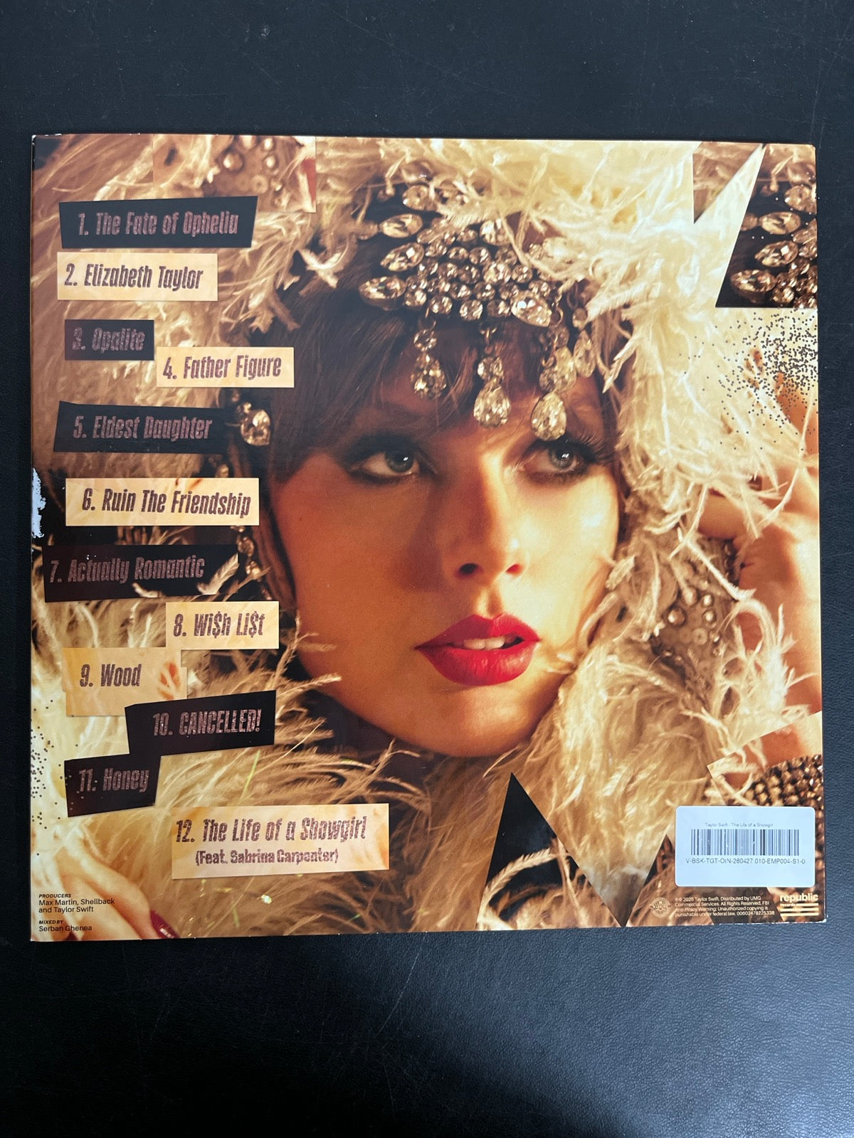 BACK - Taylor Swift - The Life of a ... LE 180gm Pink Yellow Vinyl USED NOT TESTED