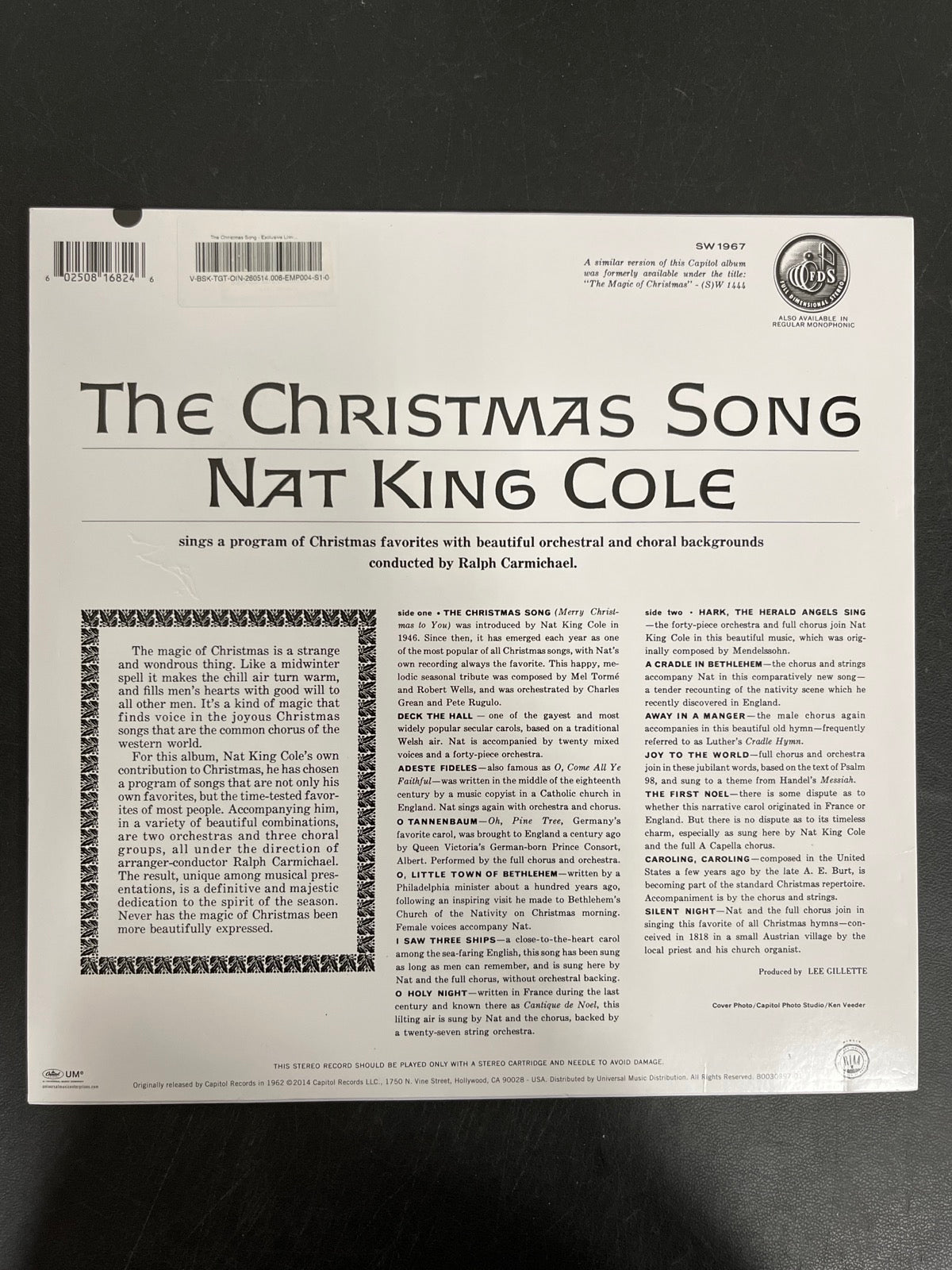 BACK - Nat King Cole - The Christmas Song LE Green Vinyl USED NOT TESTED