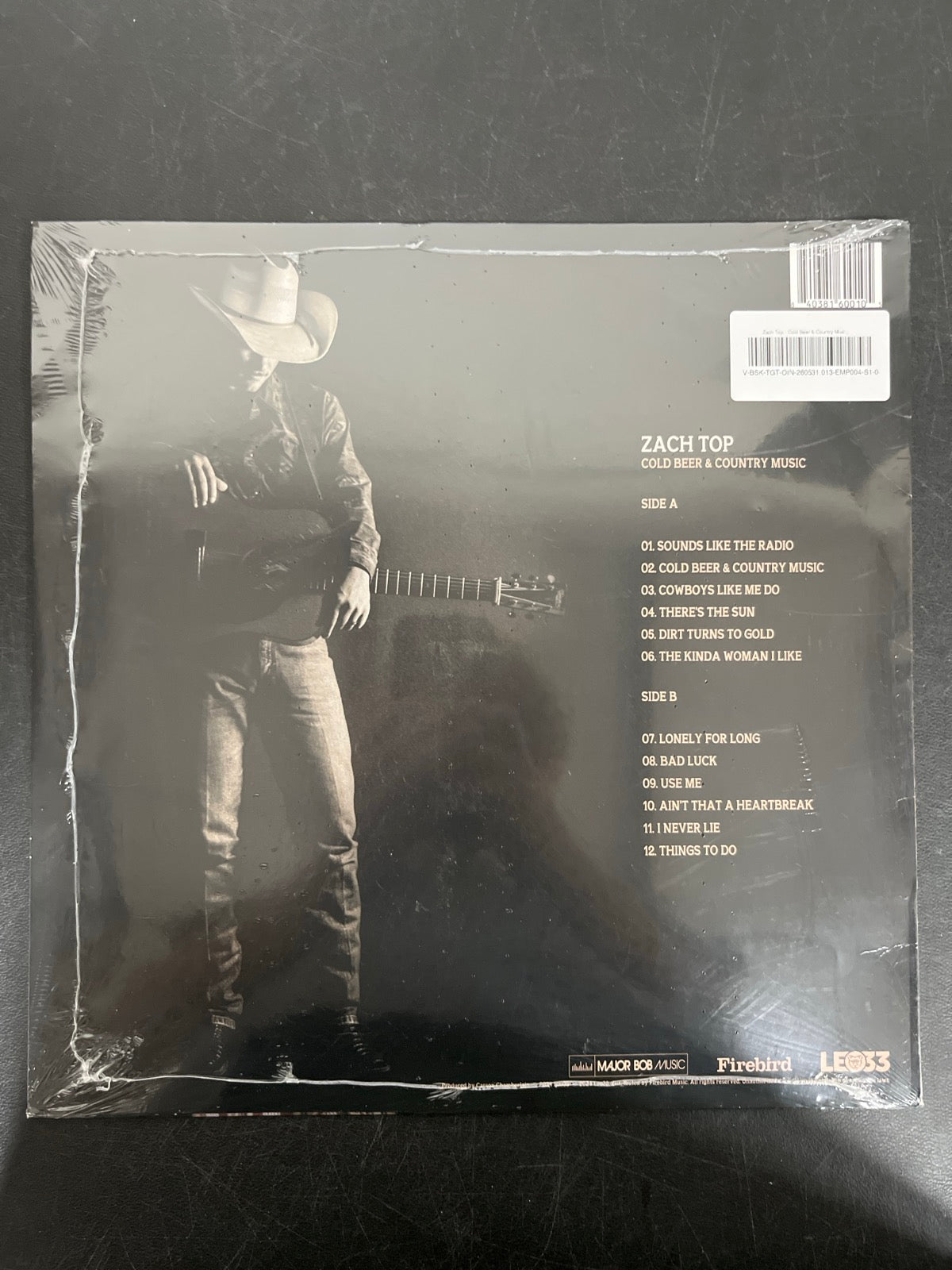 BACK - Zach Top - Cold Beer & Country Music Black Vinyl USED NOT TESTED