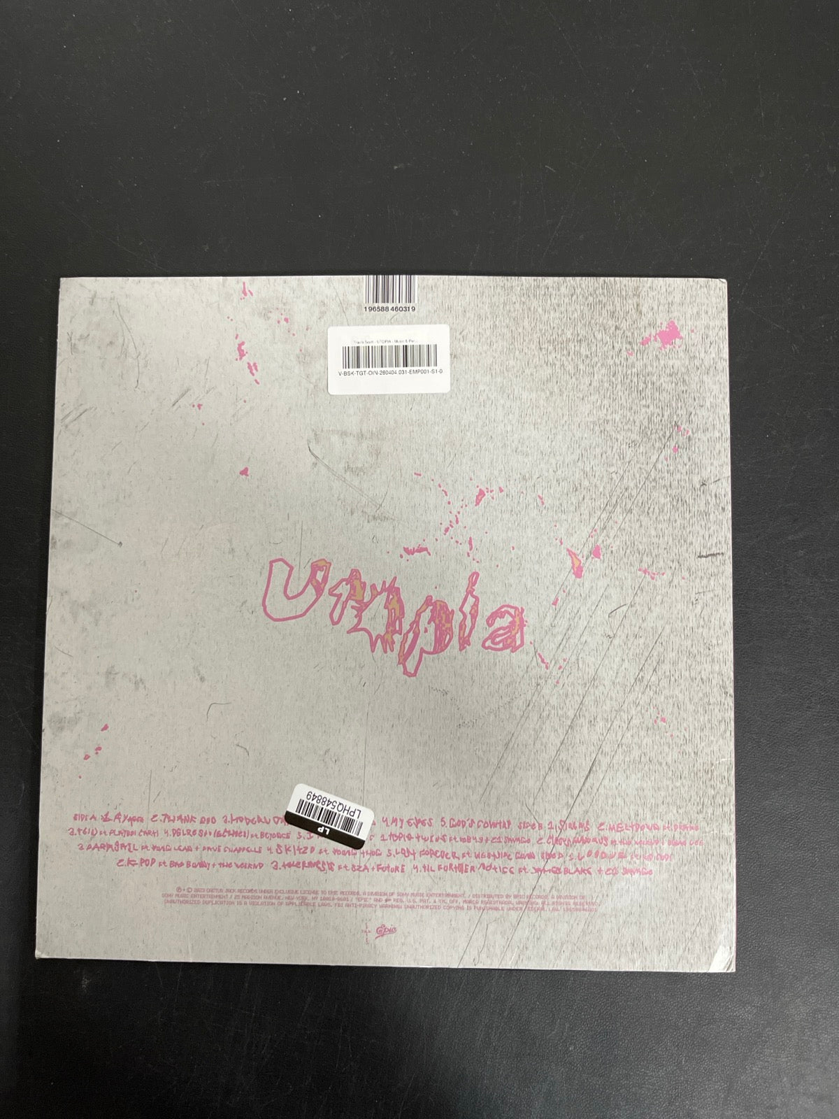 BACK - Travis Scott - UTOPIA Vinyl USED NOT TESTED