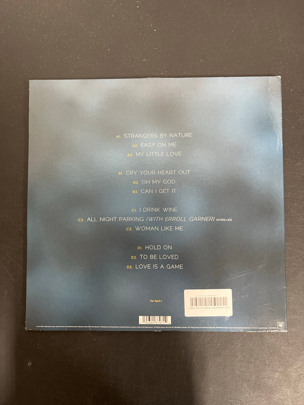 BACK - Adele - 30 Target Exclusive Vinyl USED NOT TESTED