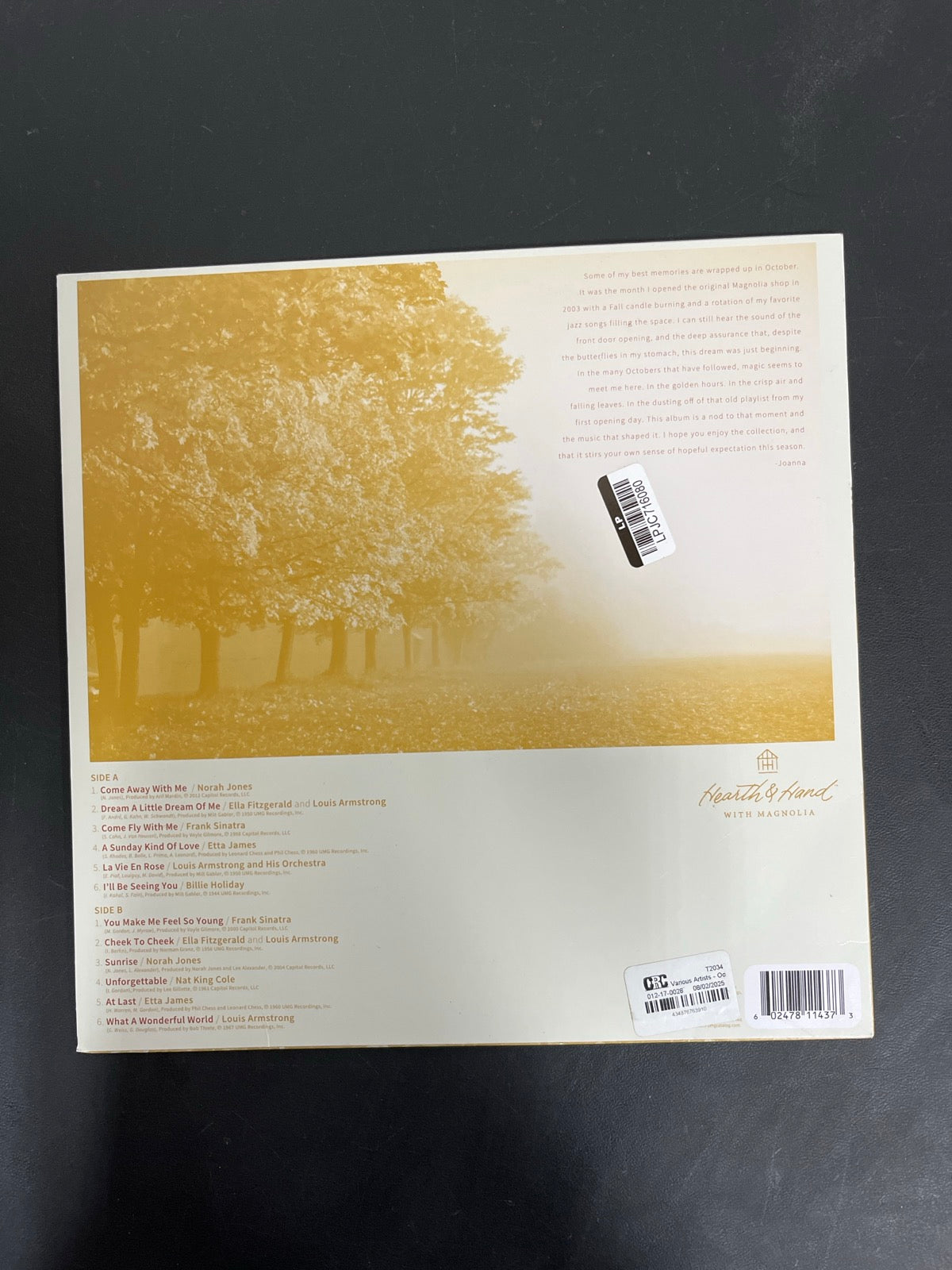 BACK - October, At Last LE Vinyl USED NOT TESTED