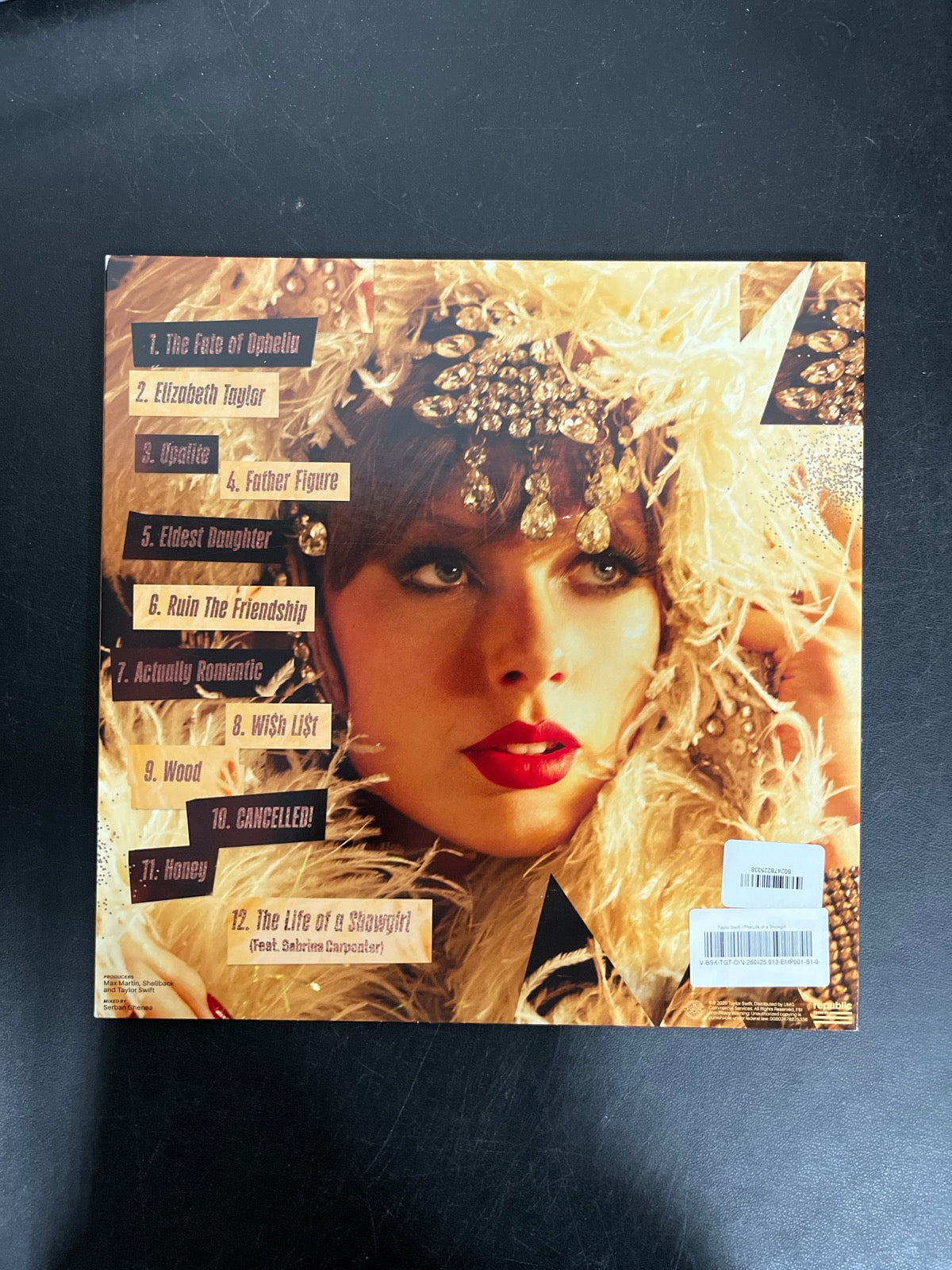 BACK - Taylor Swift - The Life of a ... LE Pink Yellow Vinyl USED NOT TESTED