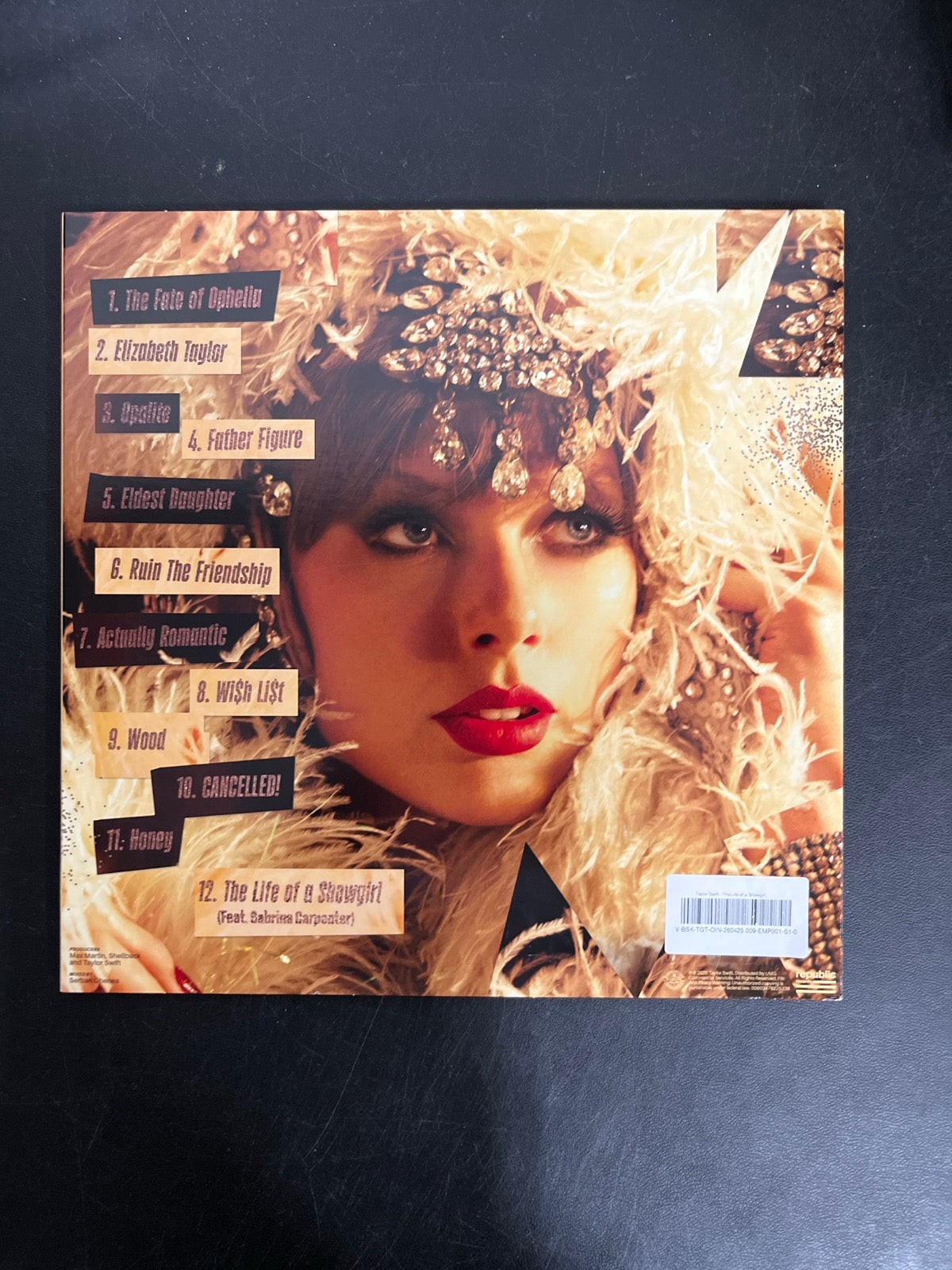 BACK - Taylor Swift - The Life of a ... LE Pink Yellow Vinyl USED NOT TESTED