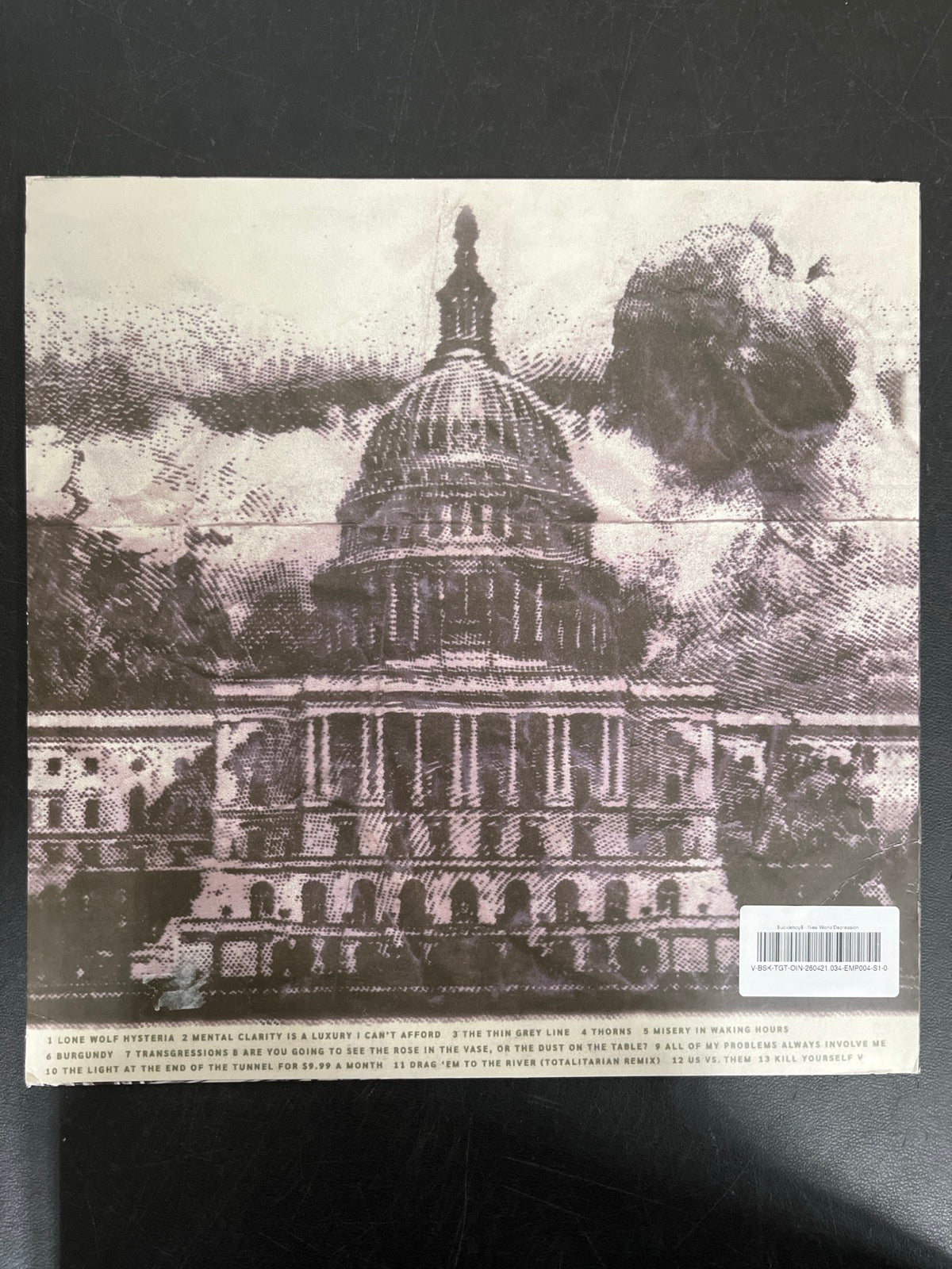 BACK - $uicideboy$ - New World Depression Clear Vinyl USED NOT TESTED