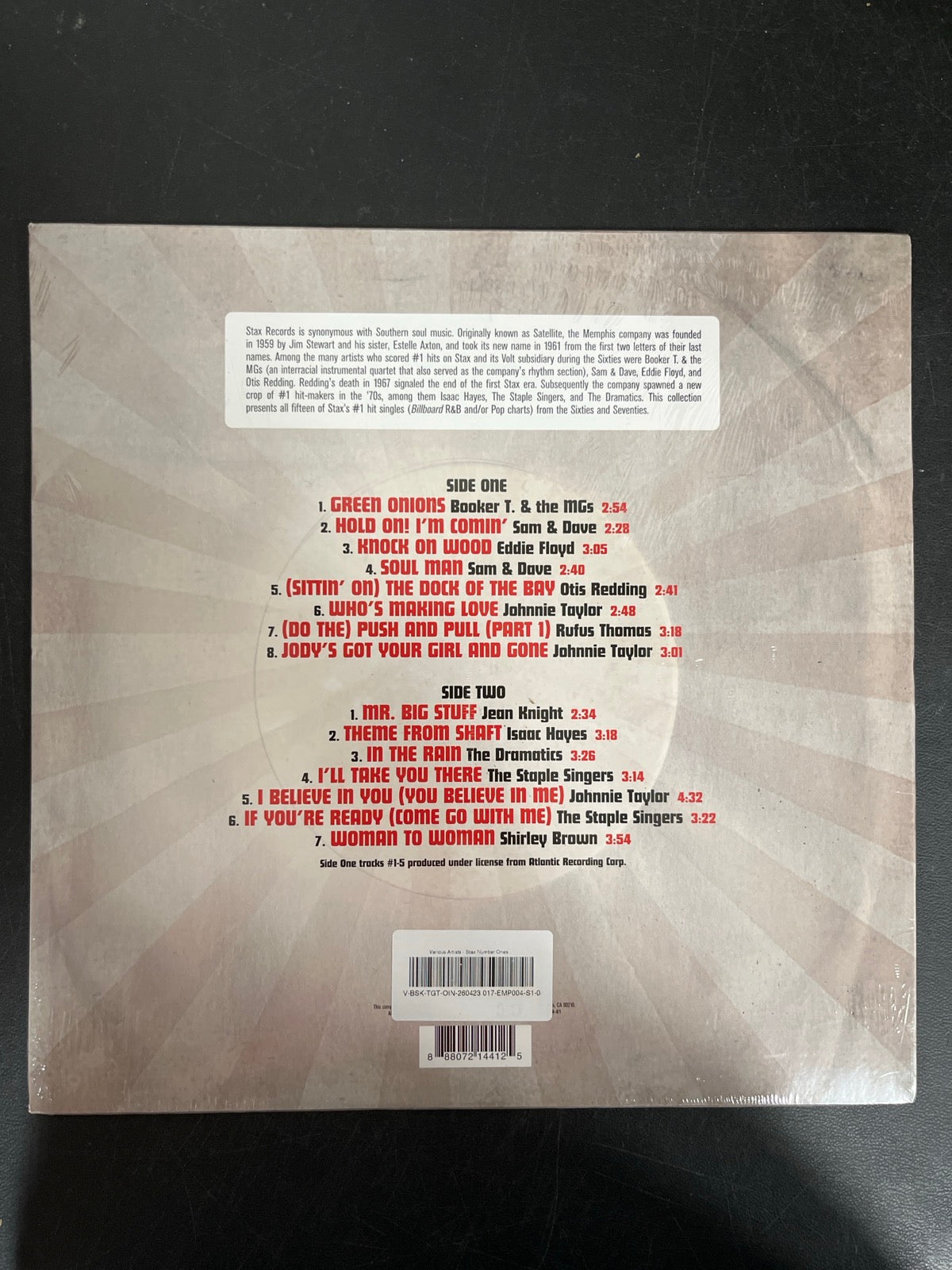 BACK - Stax Number Ones LE Red Vinyl USED NOT TESTED