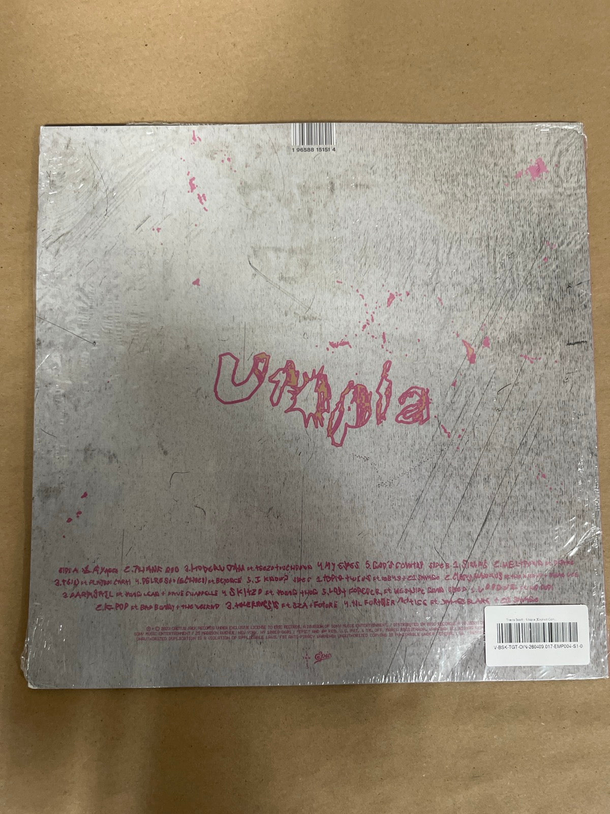 BACK - Travis Scott - Utopia LE Red Vinyl USED NOT TESTED