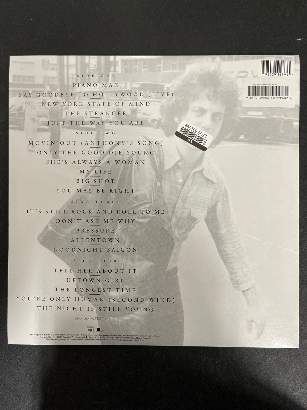 BACK - Billy Joel - Greatest Hits, Volume I & II Black Vinyl USED NOT TESTED