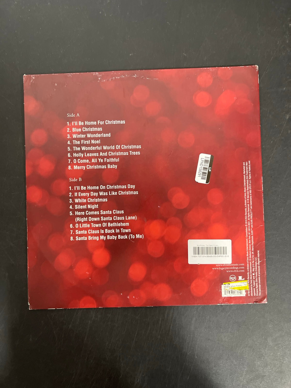BACK - Elvis Presley - The Classic Christmas Album LE White Vinyl USED NOT TESTED
