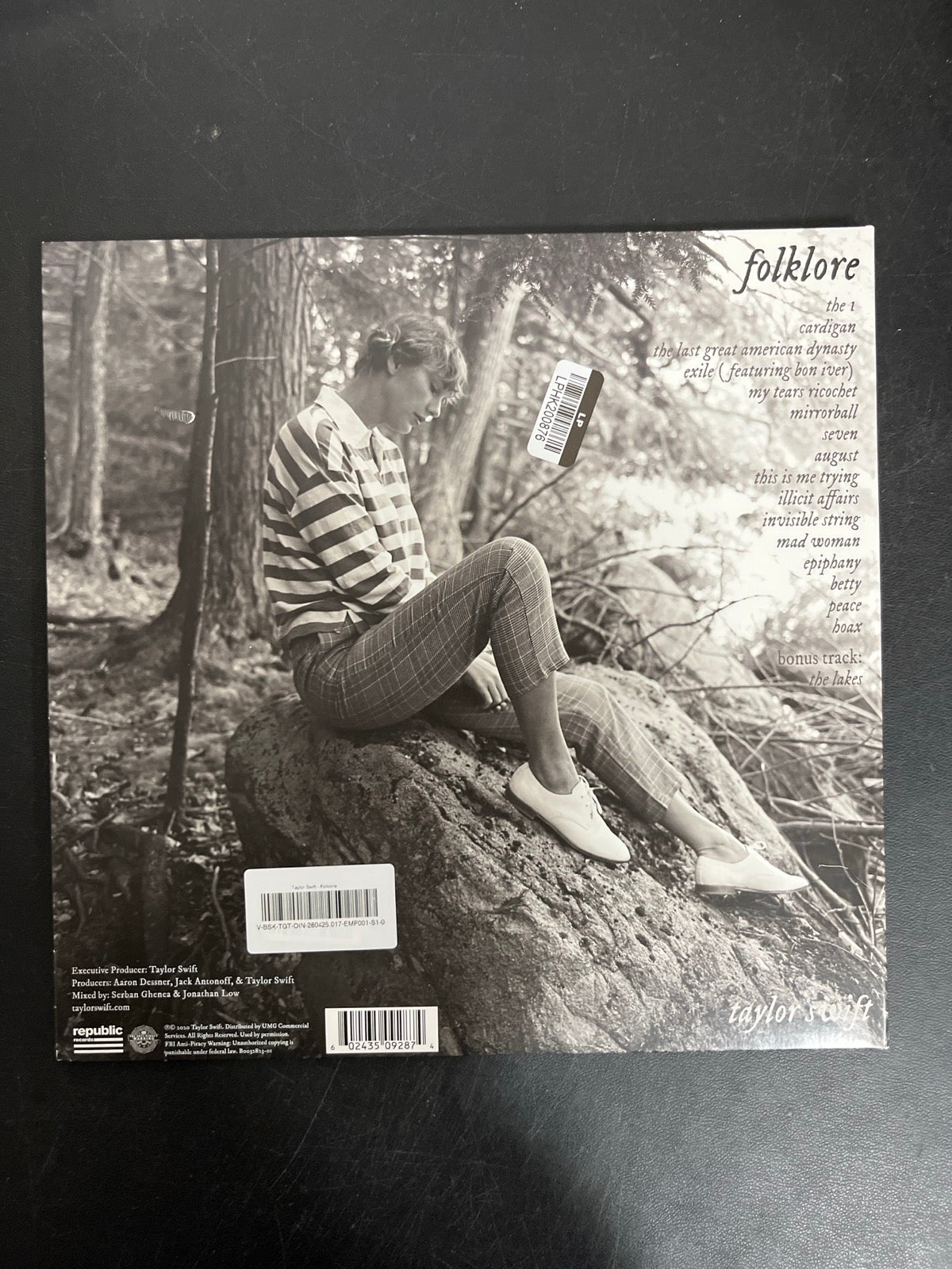 BACK - Taylor Swift - Folklore LE Red Etched Vinyl USED NOT TESTED