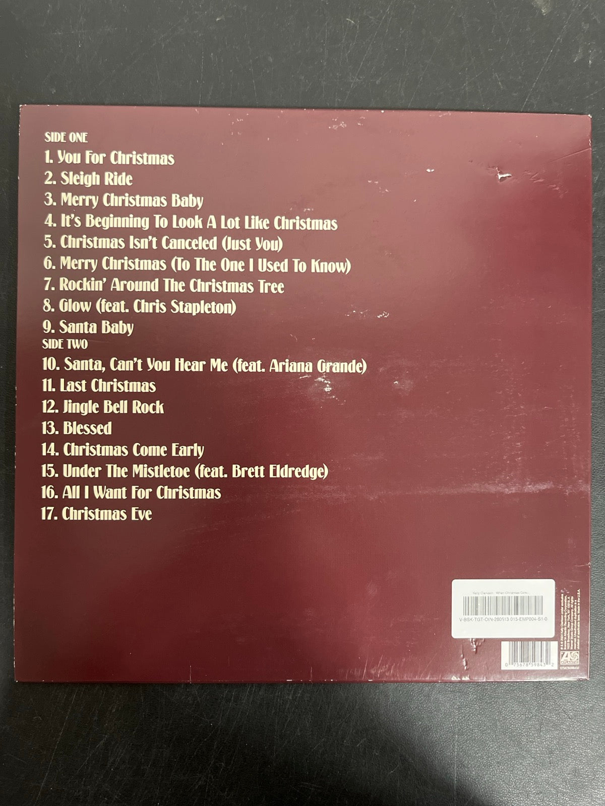 BACK - Kelly Clarkson - When Christmas Comes Around LE Red Vinyl USED NOT TESTED