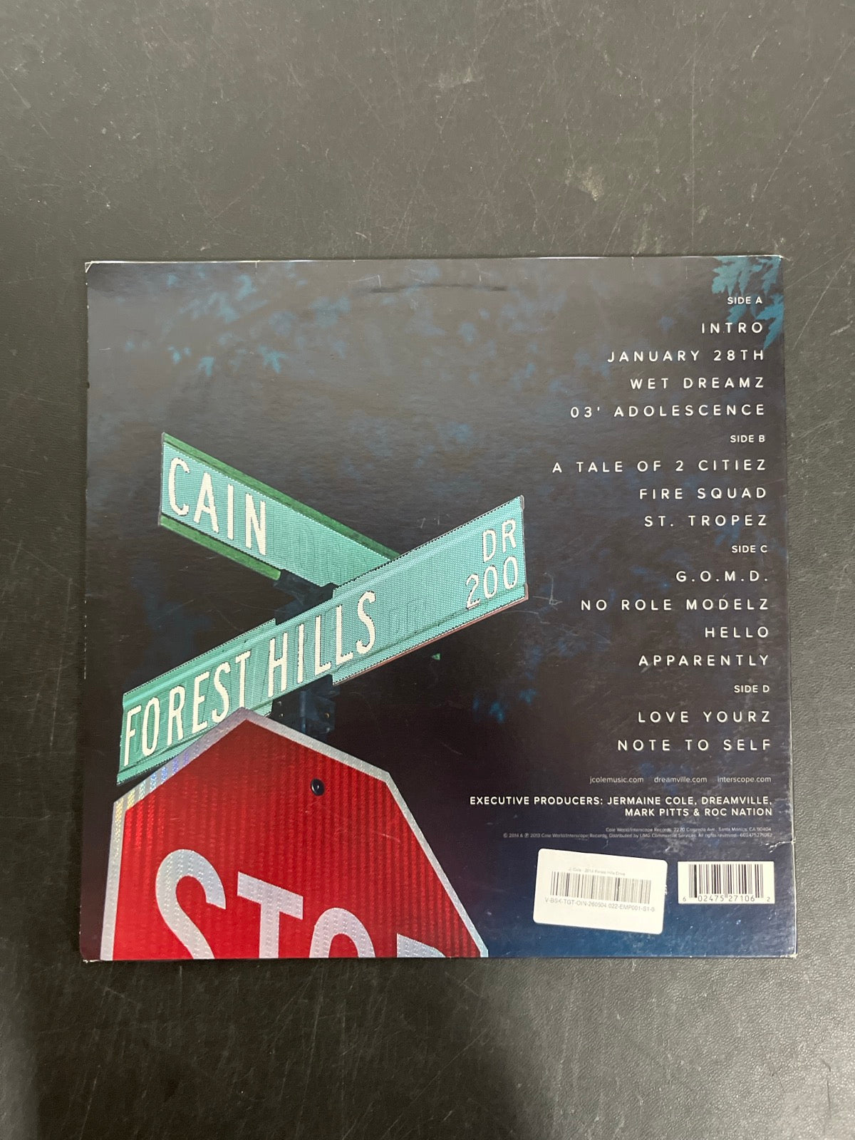 BACK - J. Cole - 2014 Forest Hills Drive Anniversary Ed. Red Vinyl USED NOT TESTED