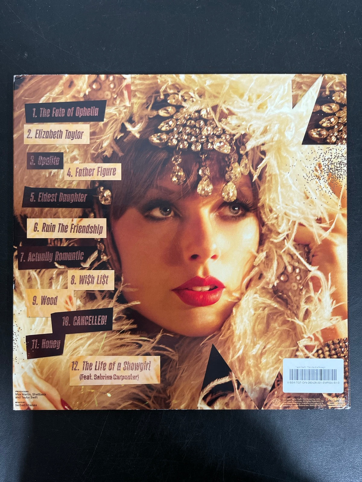 BACK - Taylor Swift - The Life of a ... LE 180gm Pink Yellow Vinyl USED NOT TESTED