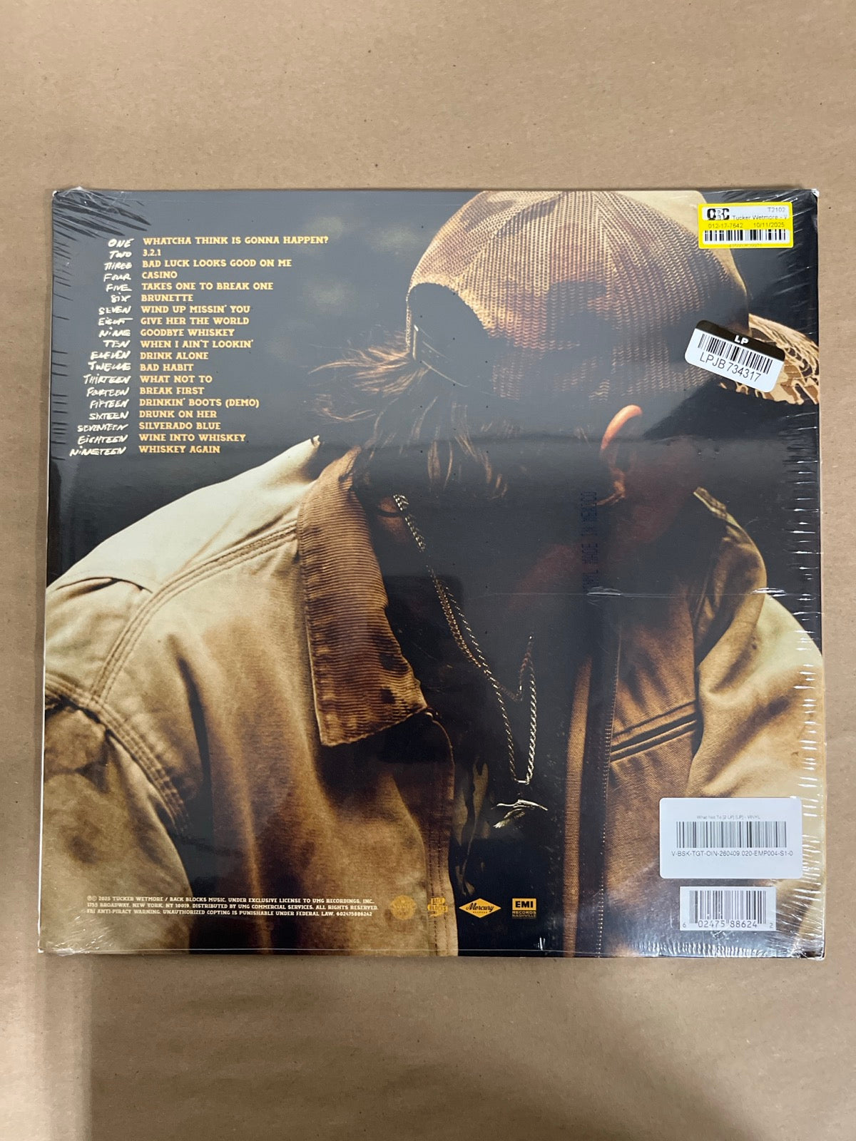 BACK - Tucker Wetmore - What Not To LE Brown Vinyl USED NOT TESTED