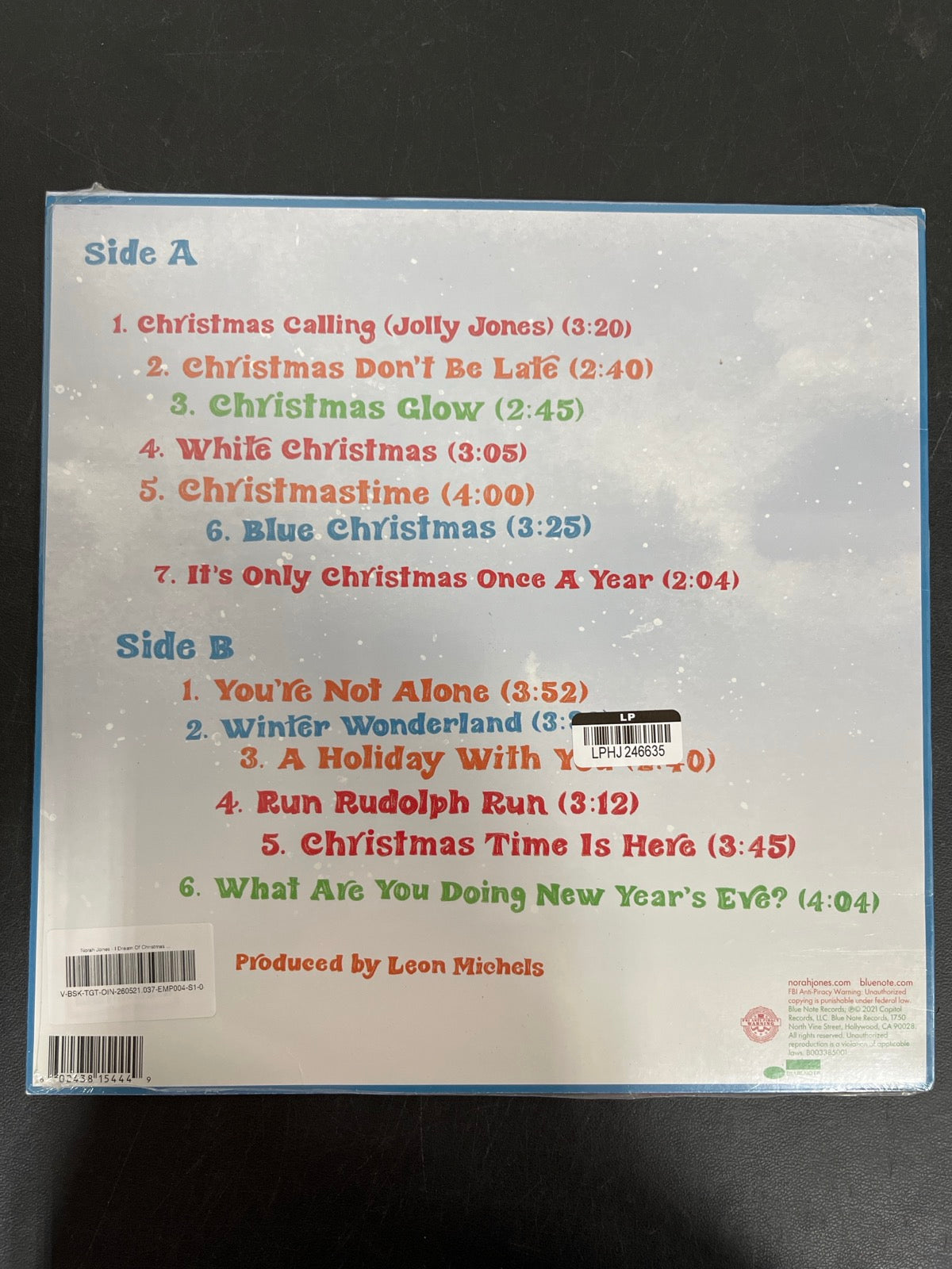 BACK - Norah Jones - I Dream of Christmas LE Red Vinyl SEALED NOT TESTED