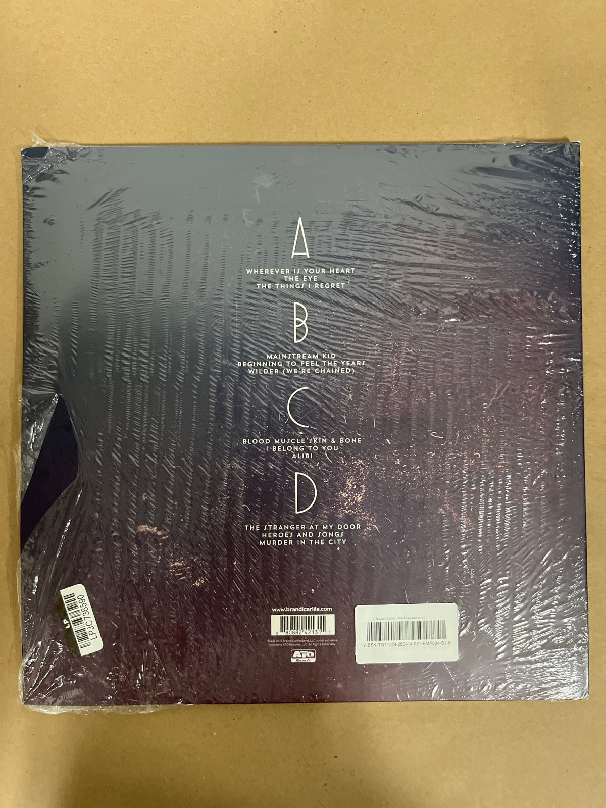 BACK - Brandi Carlile - The Firewatcher' ... Reissue Etched White Vinyl USED NOT TESTED