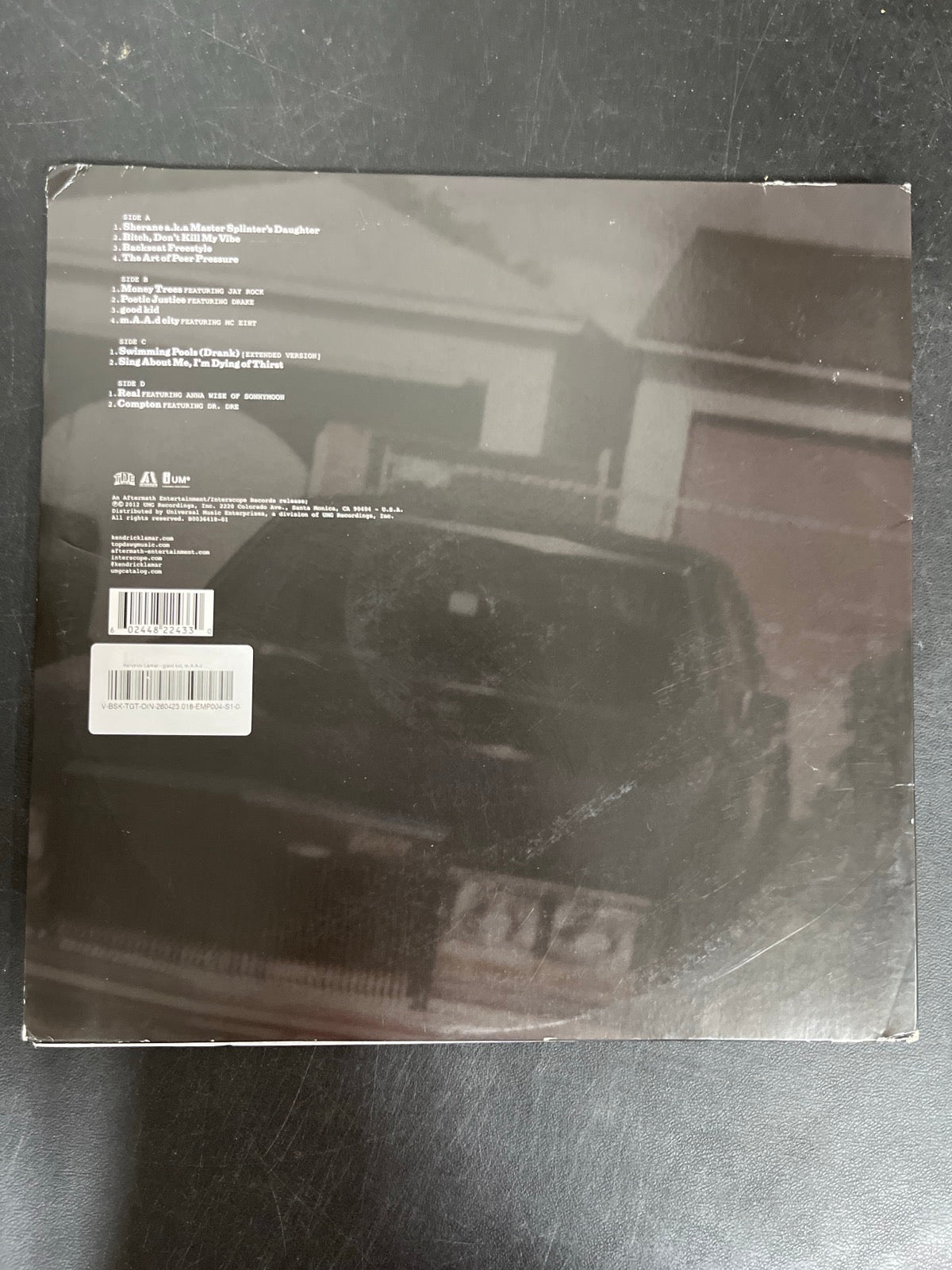 BACK - Kendrick Lamar - good kid, m.A.A.d city LE Red Vinyl USED NOT TESTED