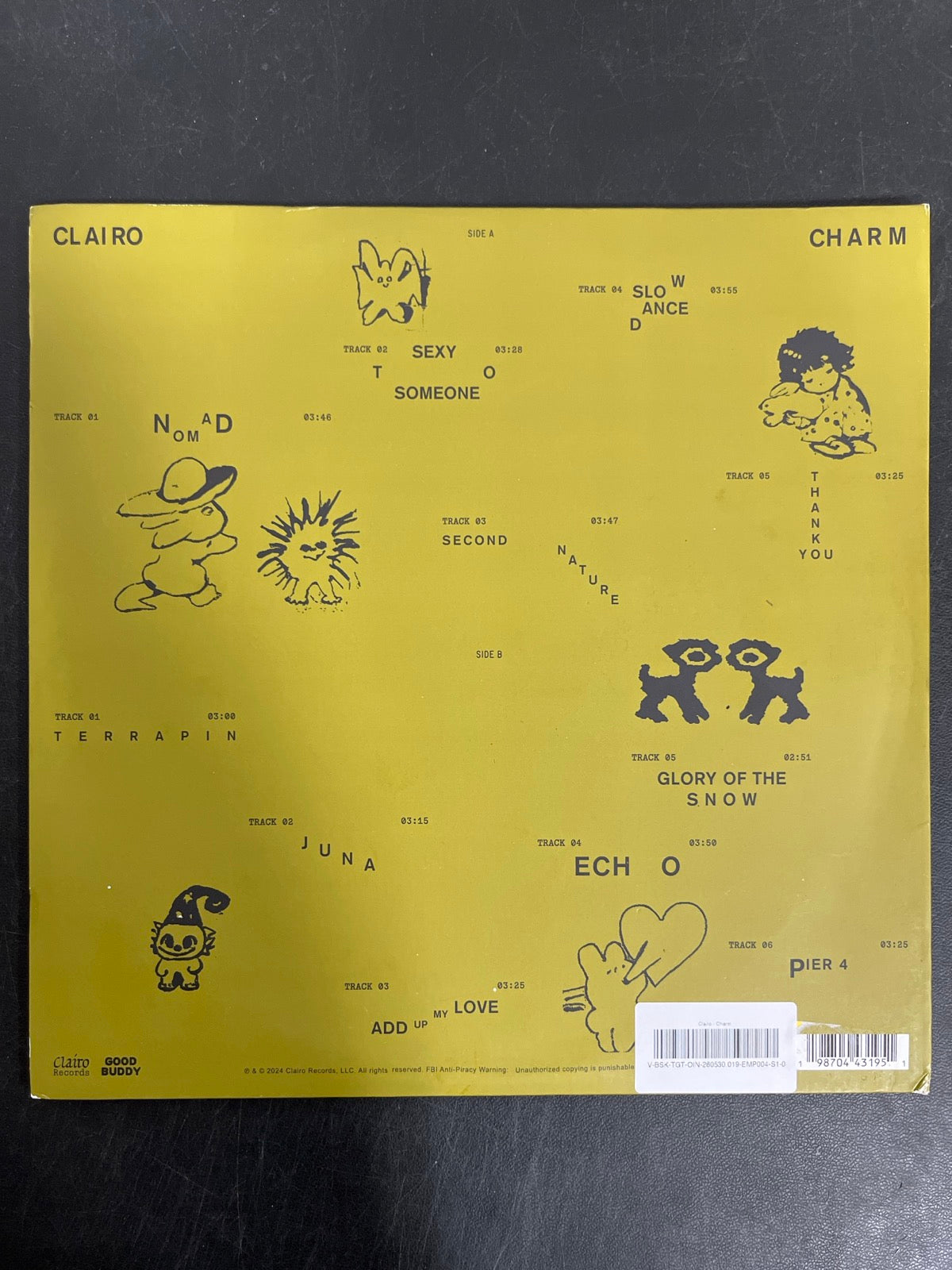 BACK - Clairo - Charm 1st Anniv. LE 3 Color Striped Vinyl USED NOT TESTED