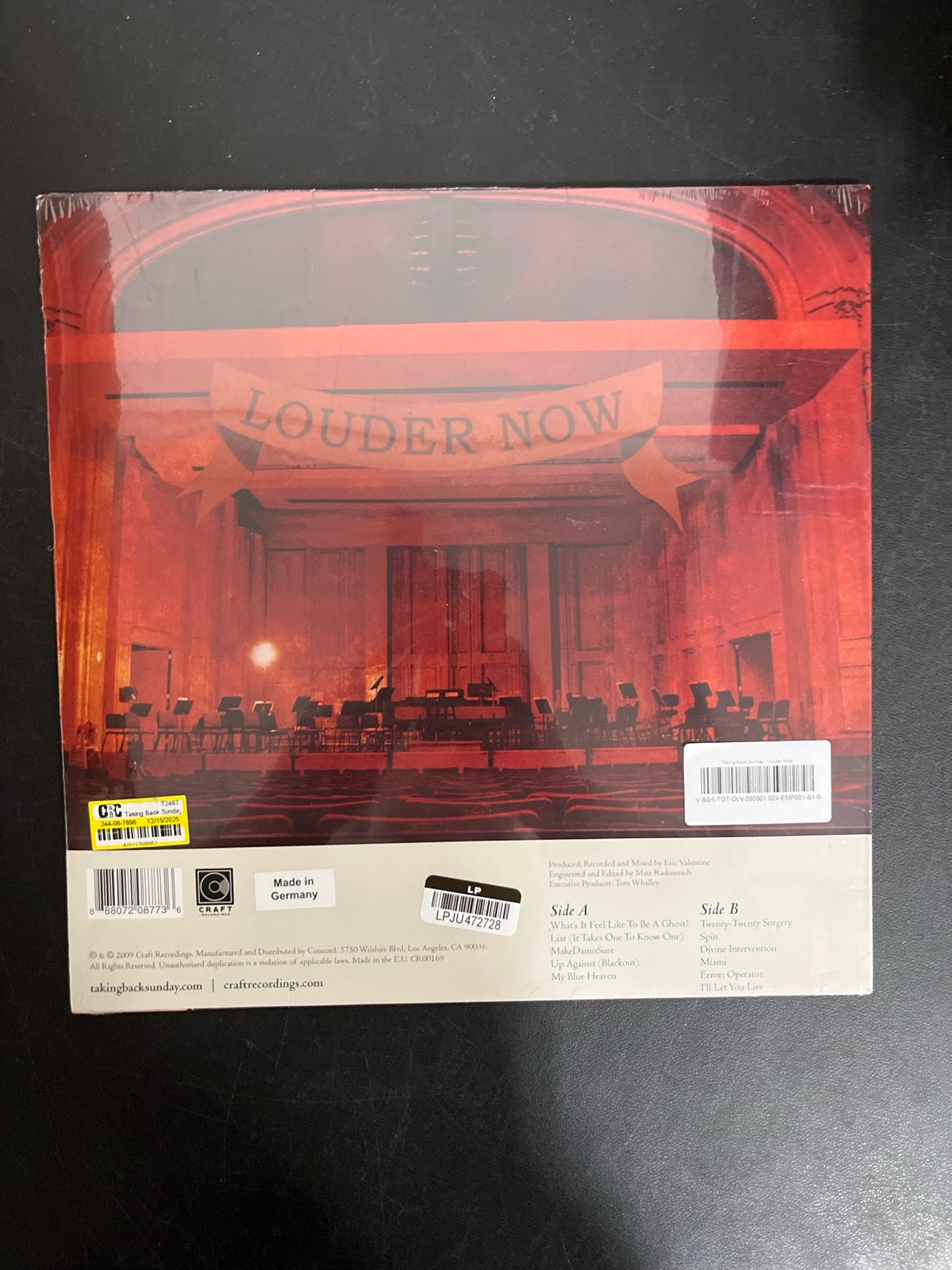 BACK - Taking Back Sunday - Louder Now LE Vinyl SEALED NOT TESTED