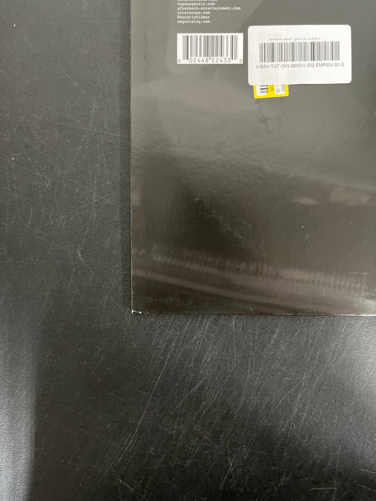 BACK_BL - Kendrick Lamar - good kid, m.A.A.d city LE Red Vinyl USED NOT TESTED