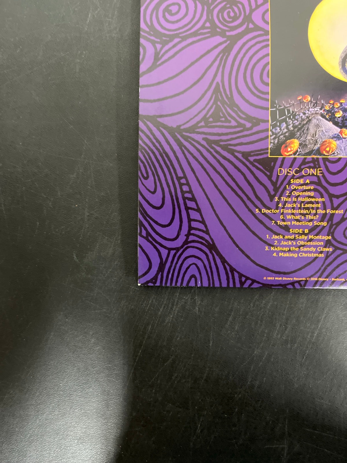 BACK_BL - Danny Elfman - Tim Burton's The ... LE Purple/Yellow Vinyl USED NOT TESTED
