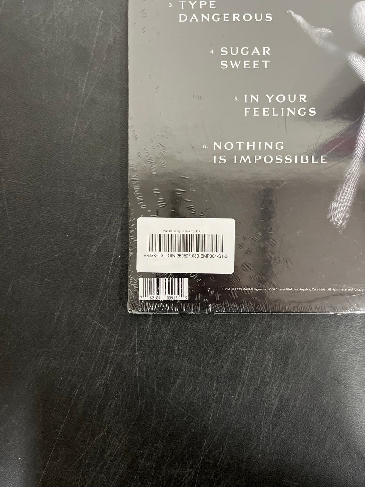 BACK_BL - Mariah Carey - Here For It All LE Honey Vinyl USED NOT TESTED