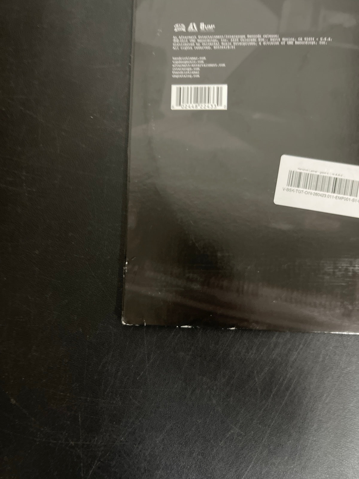 BACK_BL - Kendrick Lamar - good kid, m.A.A.d city LE Red Vinyl USED NOT TESTED