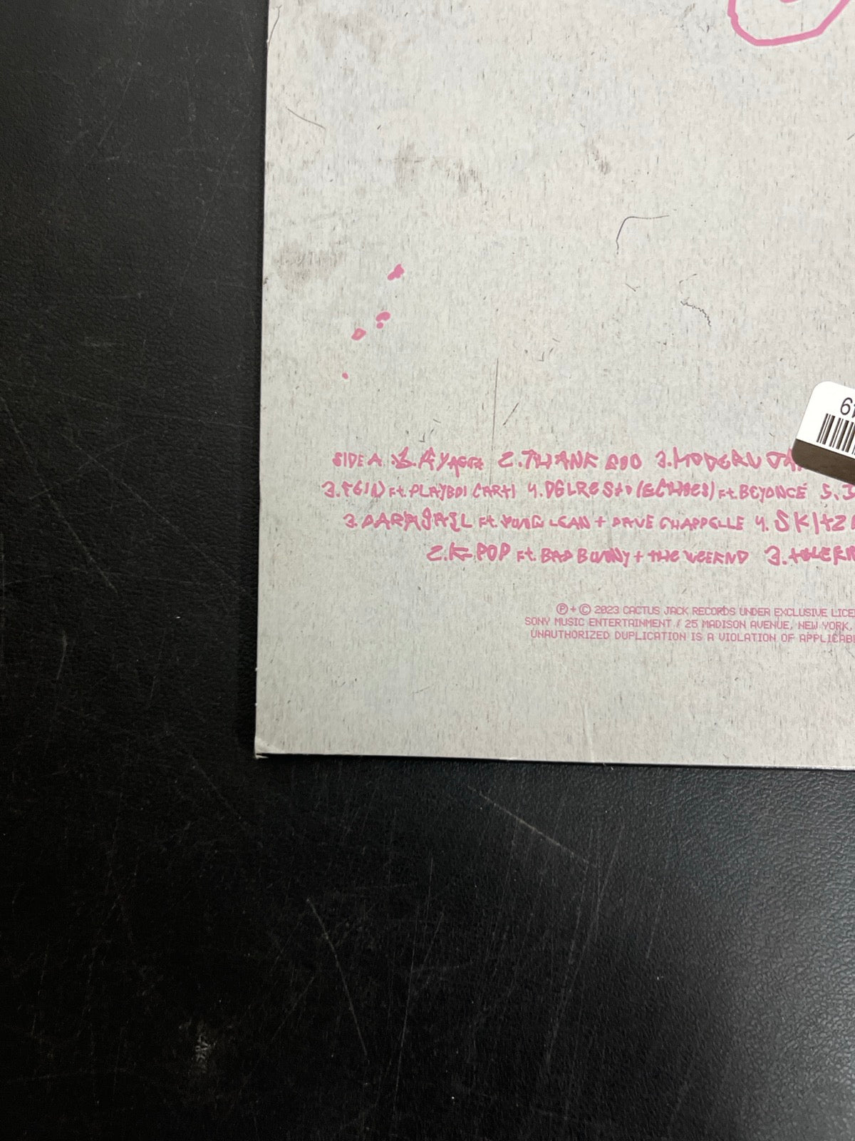 BACK_BL - Travis Scott - UTOPIA Vinyl USED NOT TESTED
