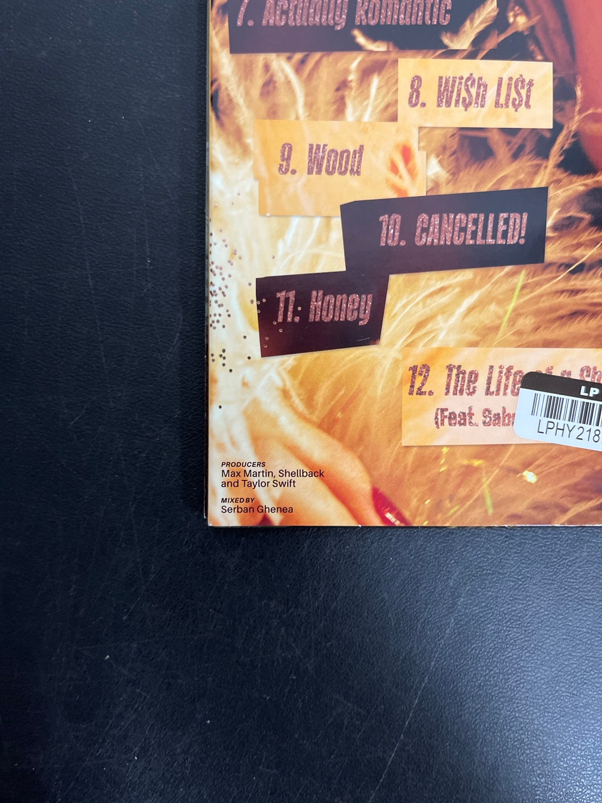 BACK_BL - Taylor Swift - The Life of a ... LE 180gm Pink Yellow Vinyl USED NOT TESTED