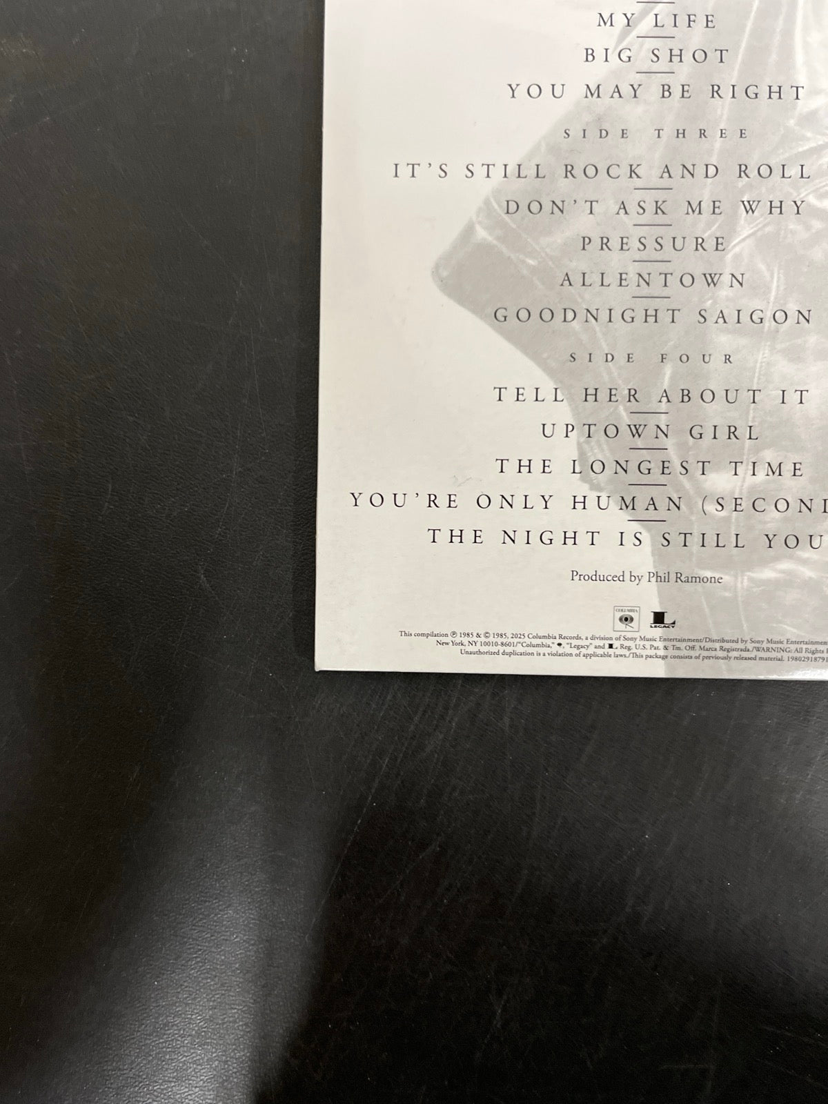 BACK_BL - Billy Joel - Greatest Hits, Volume I & II Black Vinyl USED NOT TESTED