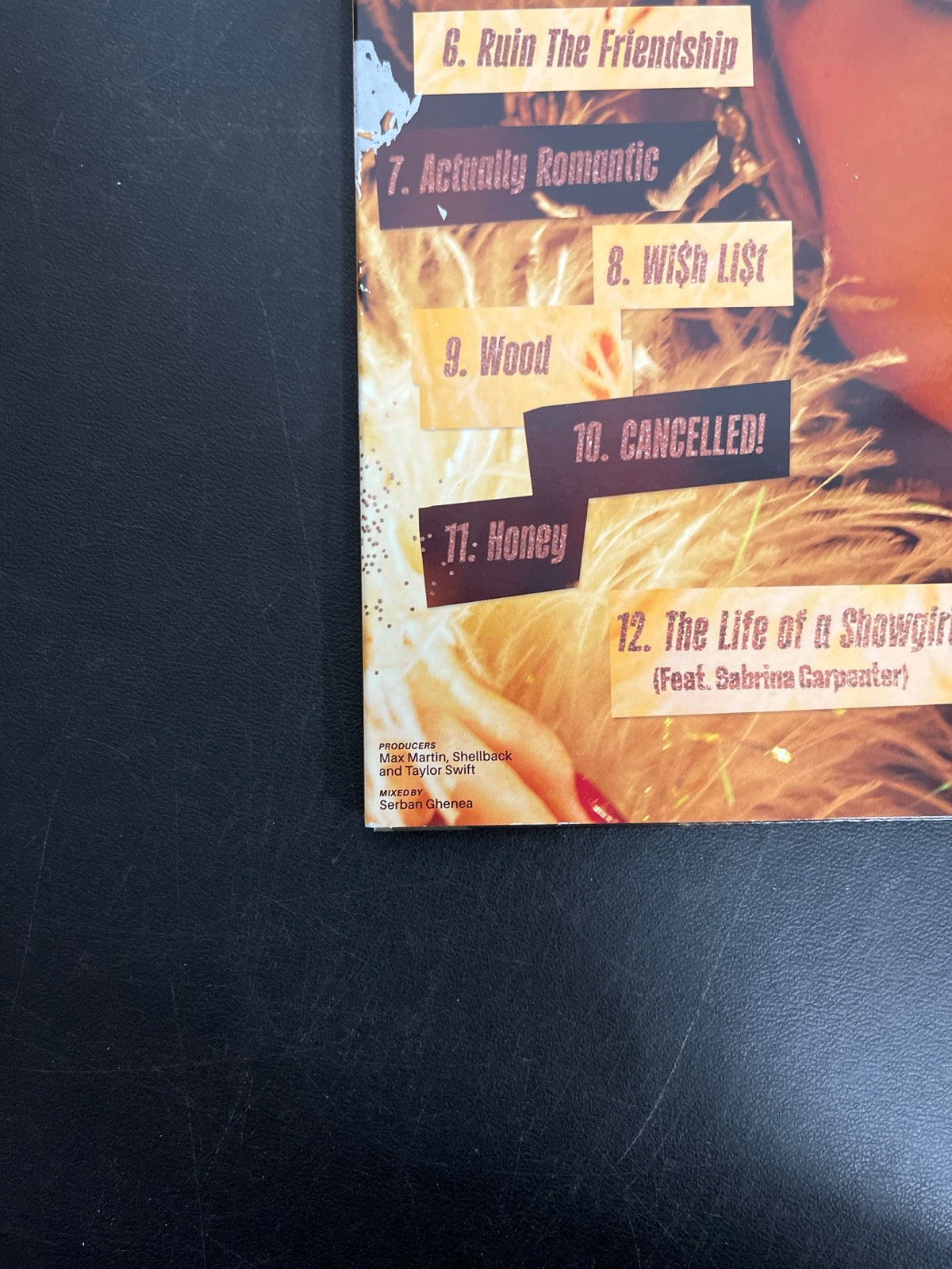 BACK_BL - Taylor Swift - The Life of a ... LE 180gm Pink Yellow Vinyl USED NOT TESTED