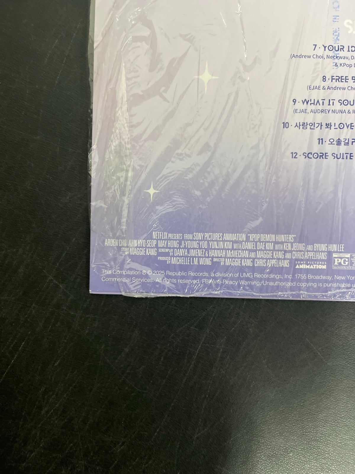 BACK_BL - K-Pop Demon Hunters OST... Target Exclusive Violet Vinyl USED NOT TESTED