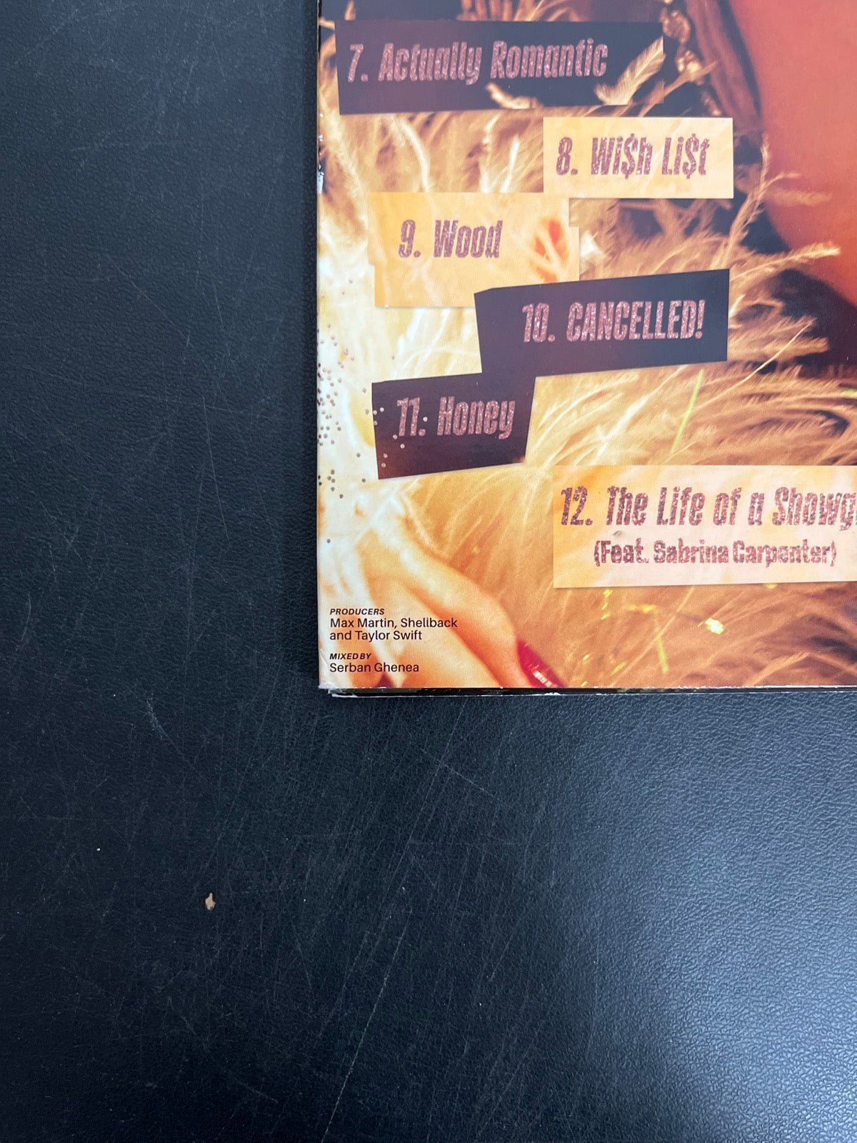 BACK_BL - Taylor Swift - The Life of a ... LE 180gm Pink Yellow Vinyl USED NOT TESTED