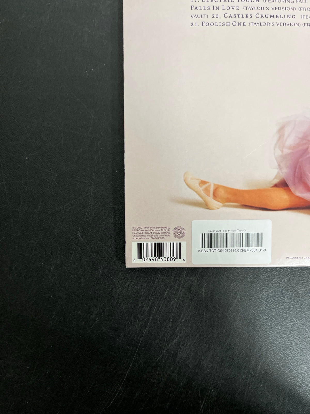 BACK_BL - Taylor Swift - Speak Now Taylor's Version LE Lilac Marble Vinyl USED NOT TESTED