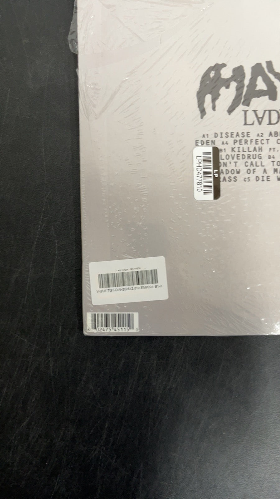 BACK_BL - Lady Gaga - MAYHEM LE Yellow Etched Vinyl USED NOT TESTED