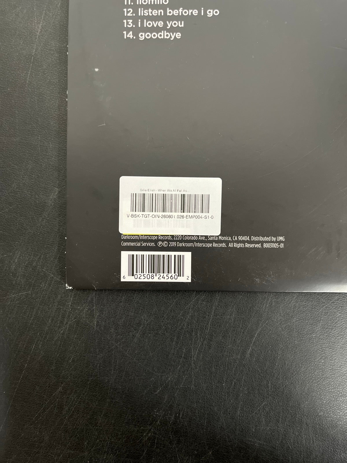 BACK_BL - Billie Eilish - WHEN WE ALL FALL ... LE Green Vinyl USED NOT TESTED