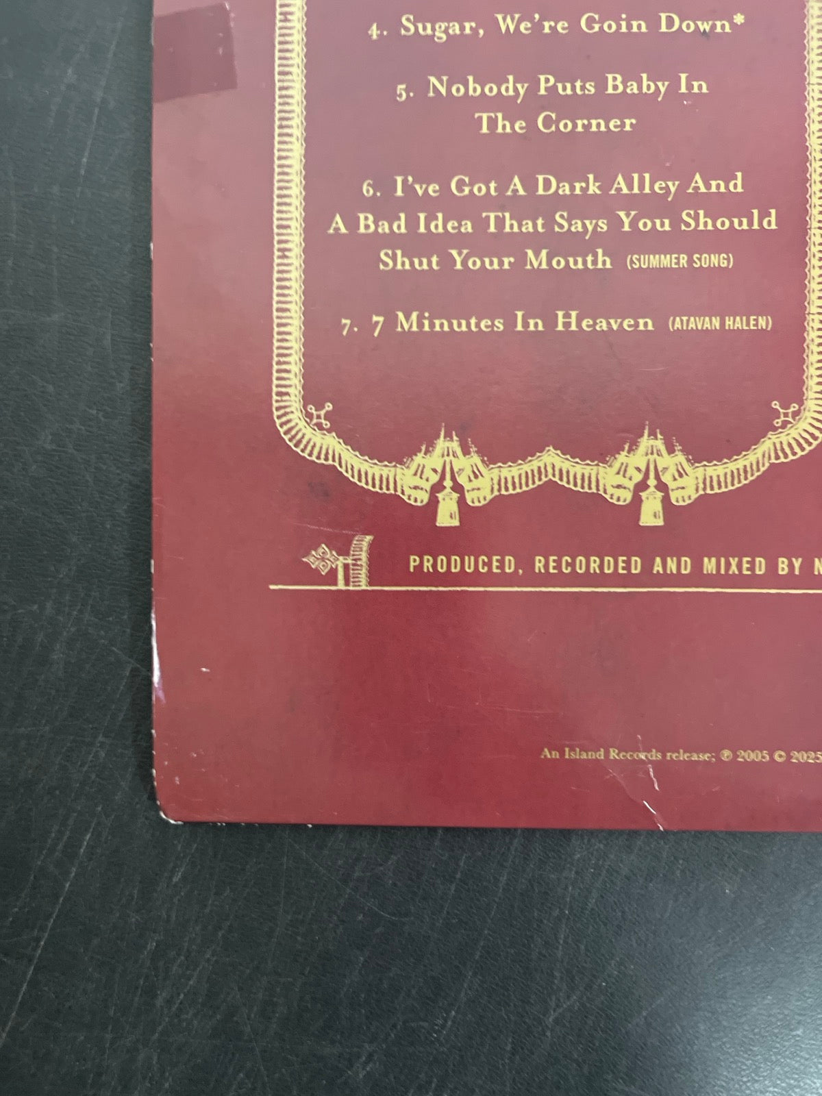 BACK_BL - Fall Out Boy - From Under The ... LE Gold / Black Vinyl USED NOT TESTED