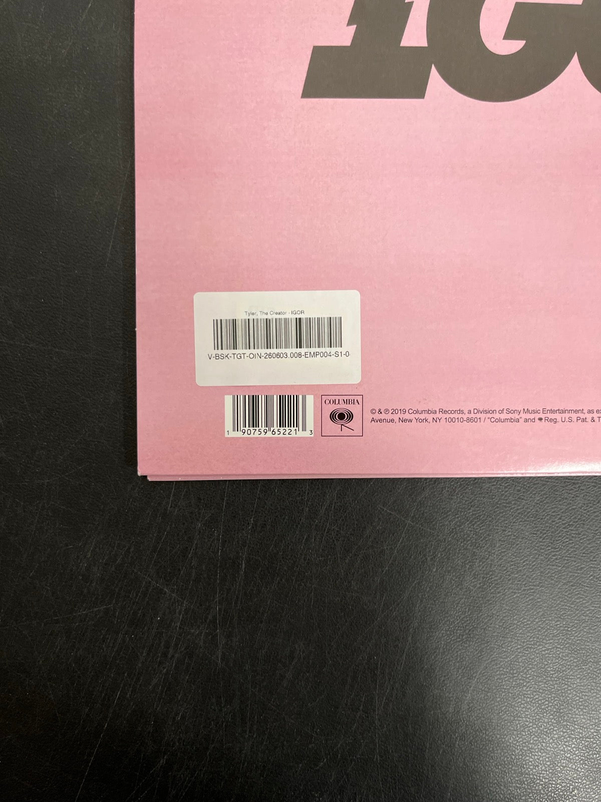 BACK_BL - Tyler, The Creator - IGOR Black Vinyl USED NOT TESTED
