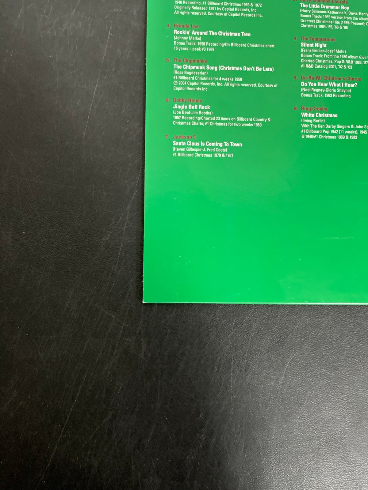 BACK_BL - Christmas Number 1's LE Opaque White Vinyl USED NOT TESTED