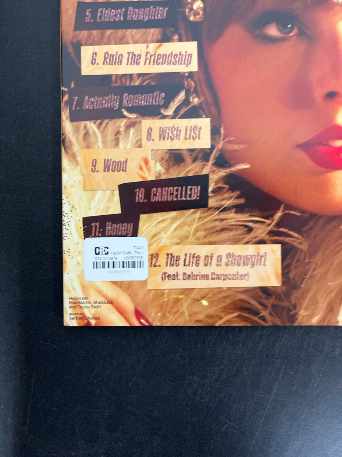 BACK_BL - Taylor Swift - The Life of a ... LE Pink Yellow Vinyl USED NOT TESTED