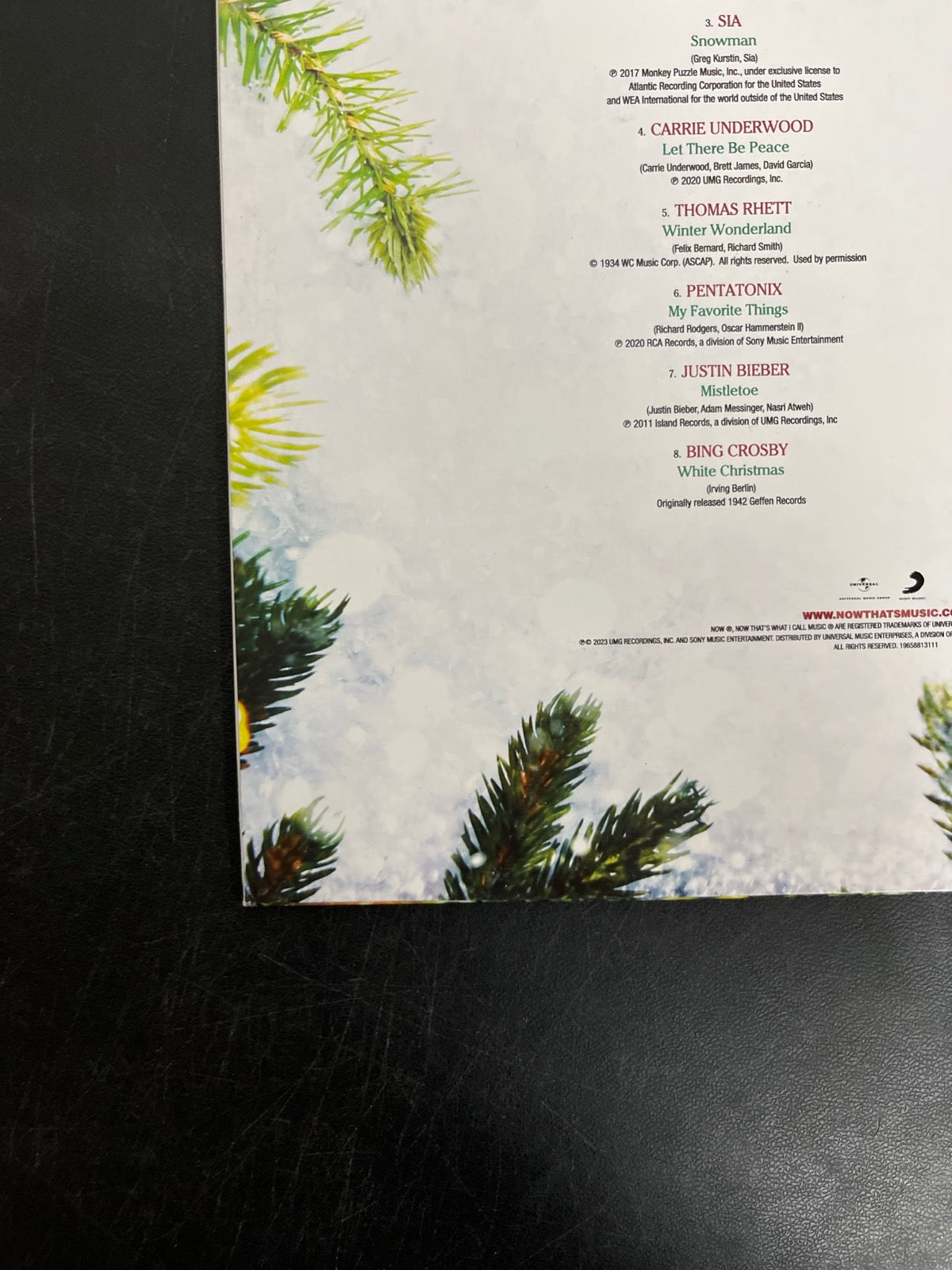 BACK_BL - Now That's What I Call A Most Wonderful Chr ... LE Green Vinyl USED NOT TESTED